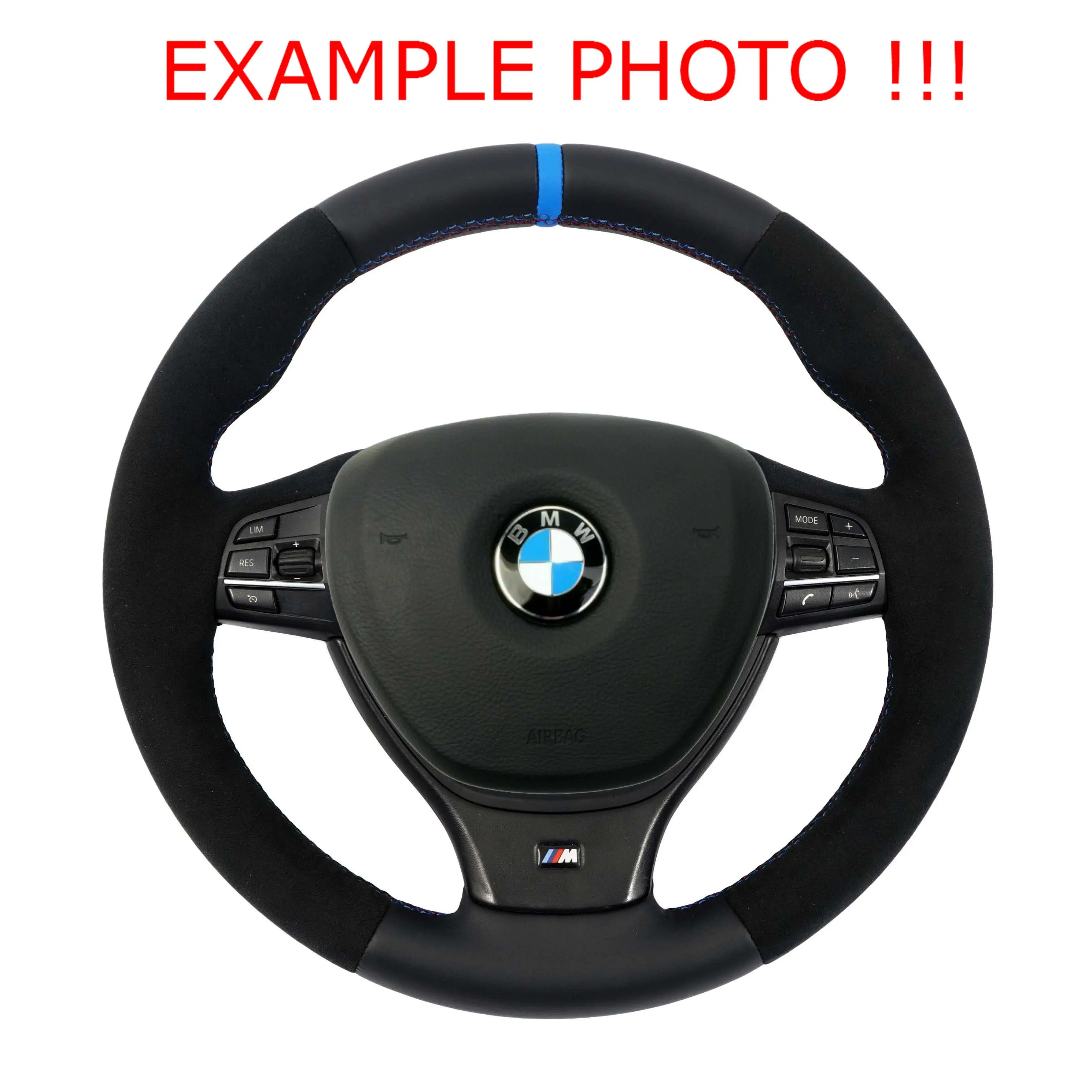 BMW F01 F07 GT F10 F11 F12 NOUVEAU Volant M Sport en cuir noir / Alcantara