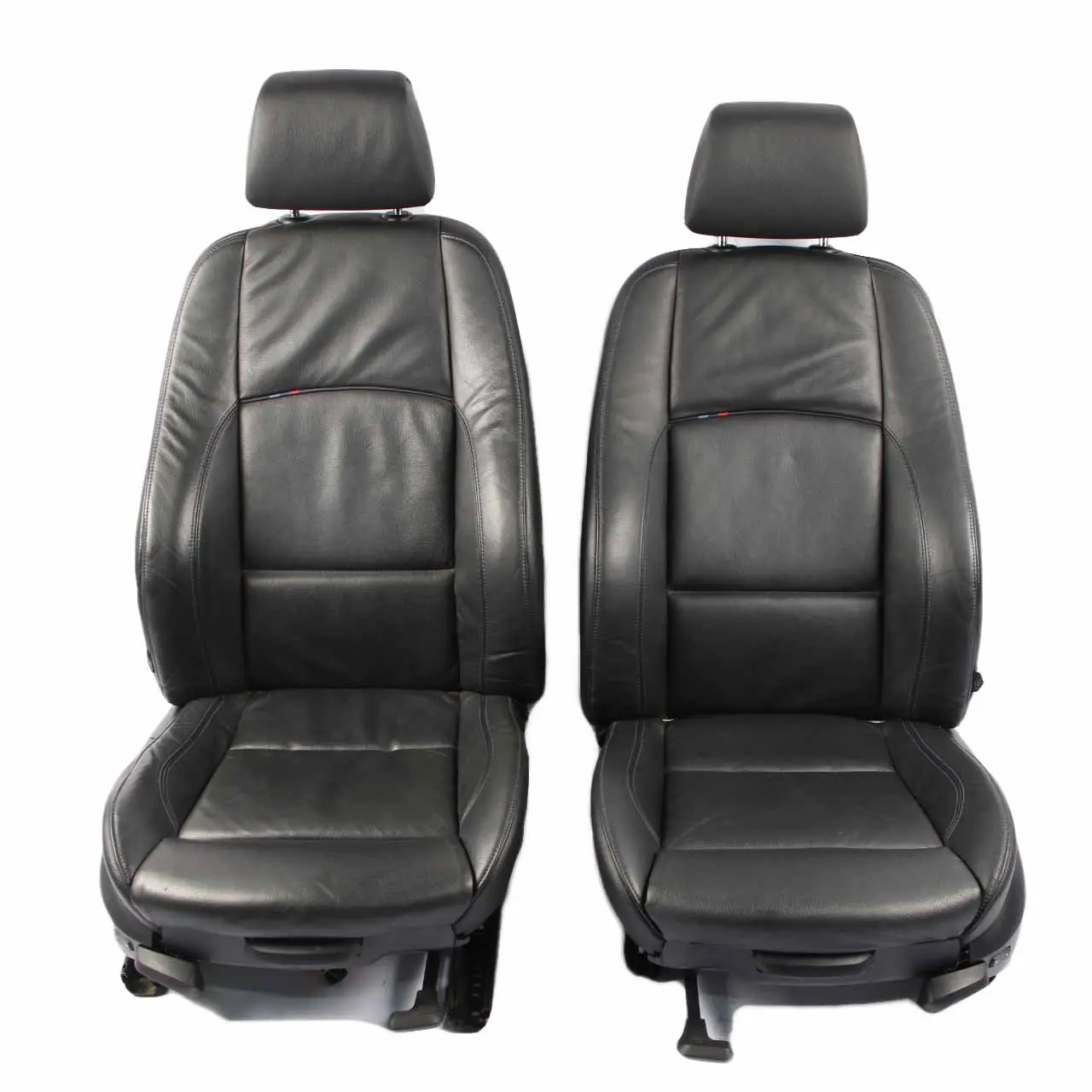 Seats M Sport BMW E92 Coupe Heated Electric Black Leather Contrast Blue Seat Set