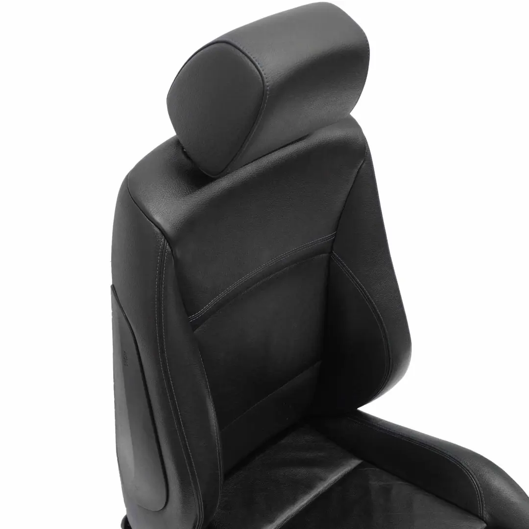 Front Seat BMW E90 E91 LCI Left N/S M Sport Heated Black Leather Dakota Blue