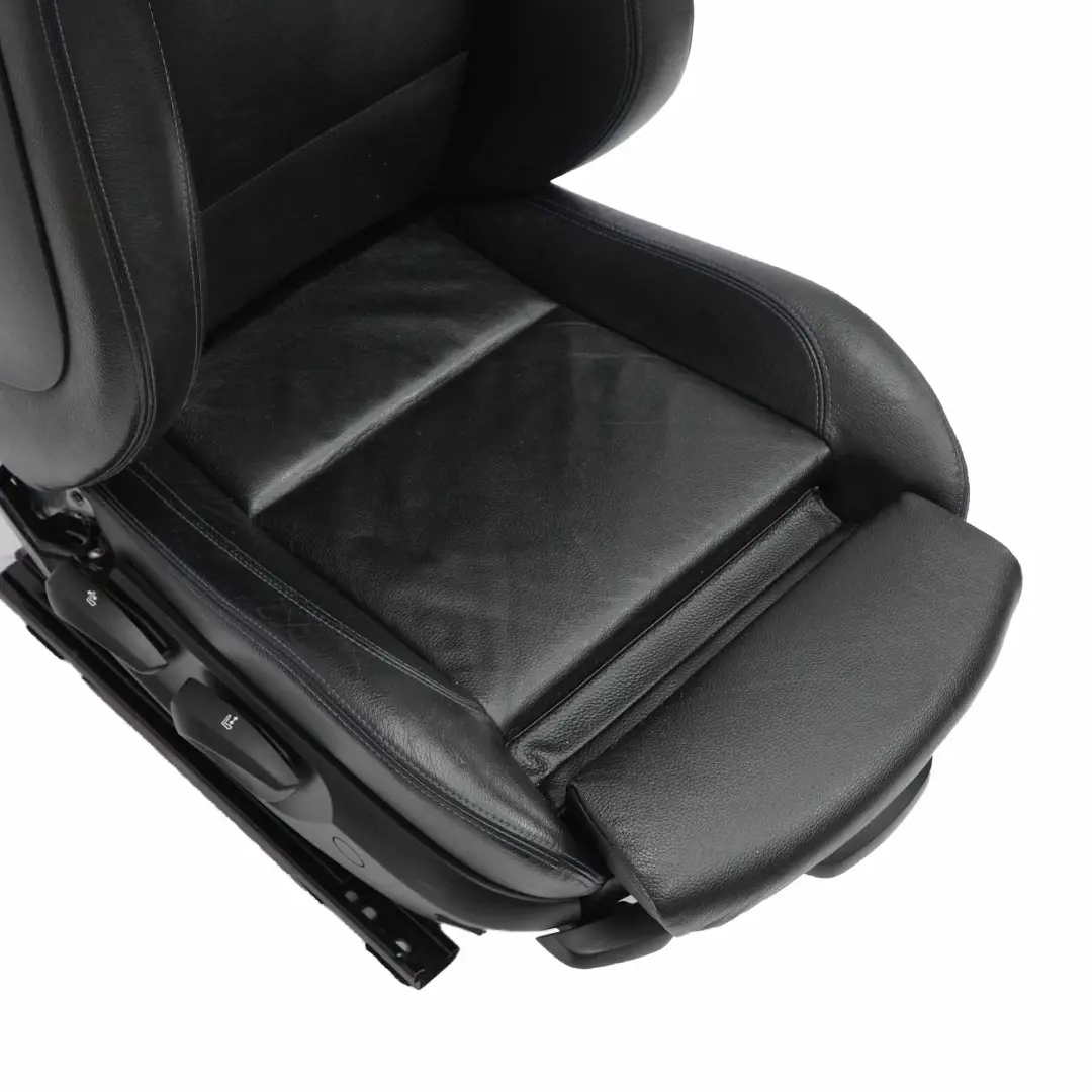 Front Seat BMW E90 E91 LCI Left N/S M Sport Heated Black Leather Dakota Blue