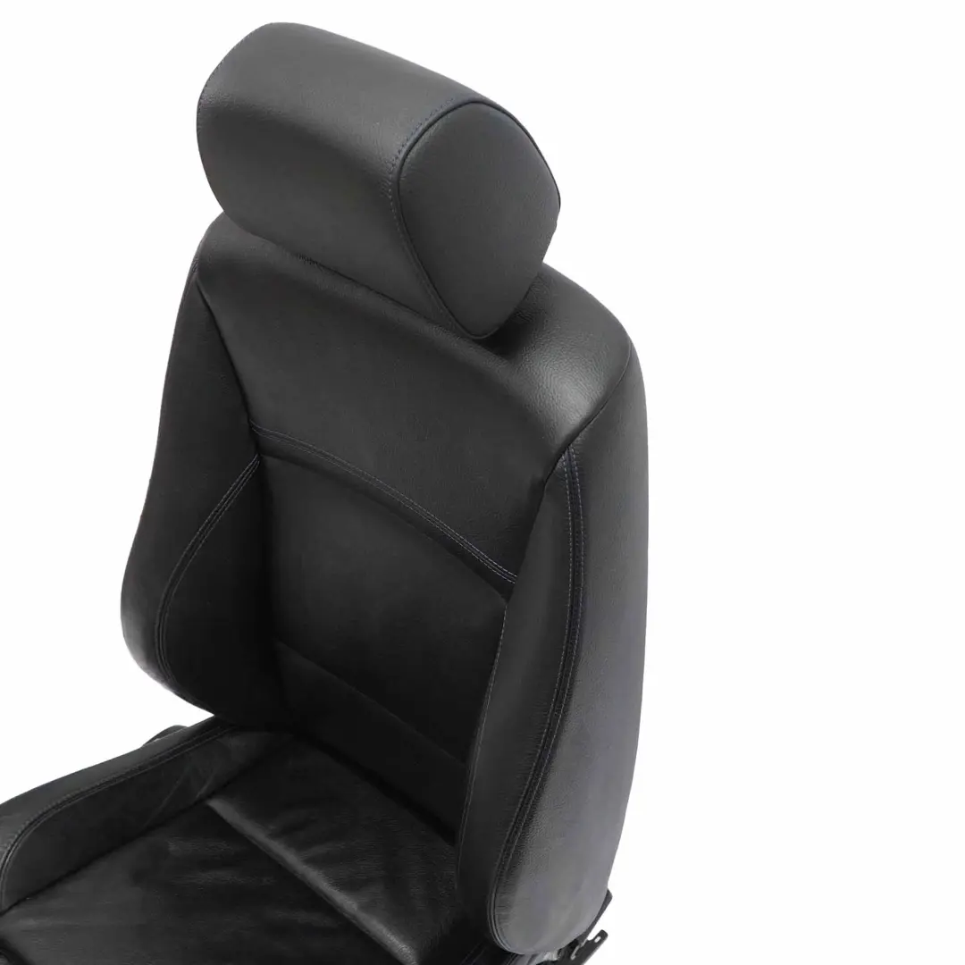 Front Seat BMW E90 E91 LCI Left N/S M Sport Heated Black Leather Dakota Blue