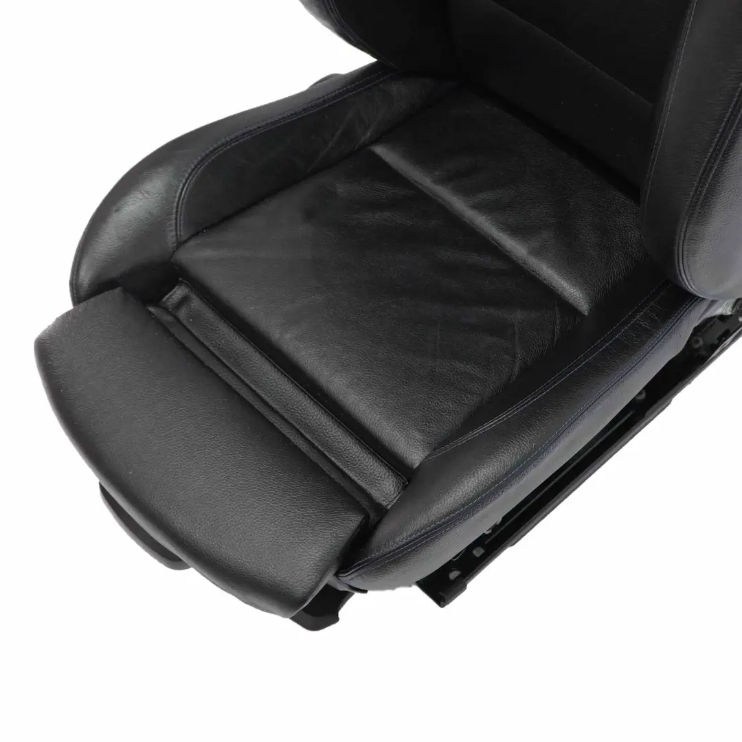 Front Seat BMW E90 E91 LCI Left N/S M Sport Heated Black Leather Dakota Blue