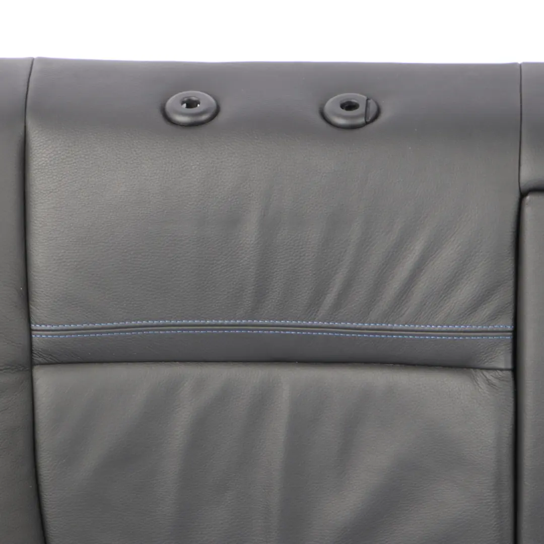 BMW E90 LCI Rear Seat Backrest Back Cover Leather Dakota Black Blue Seam