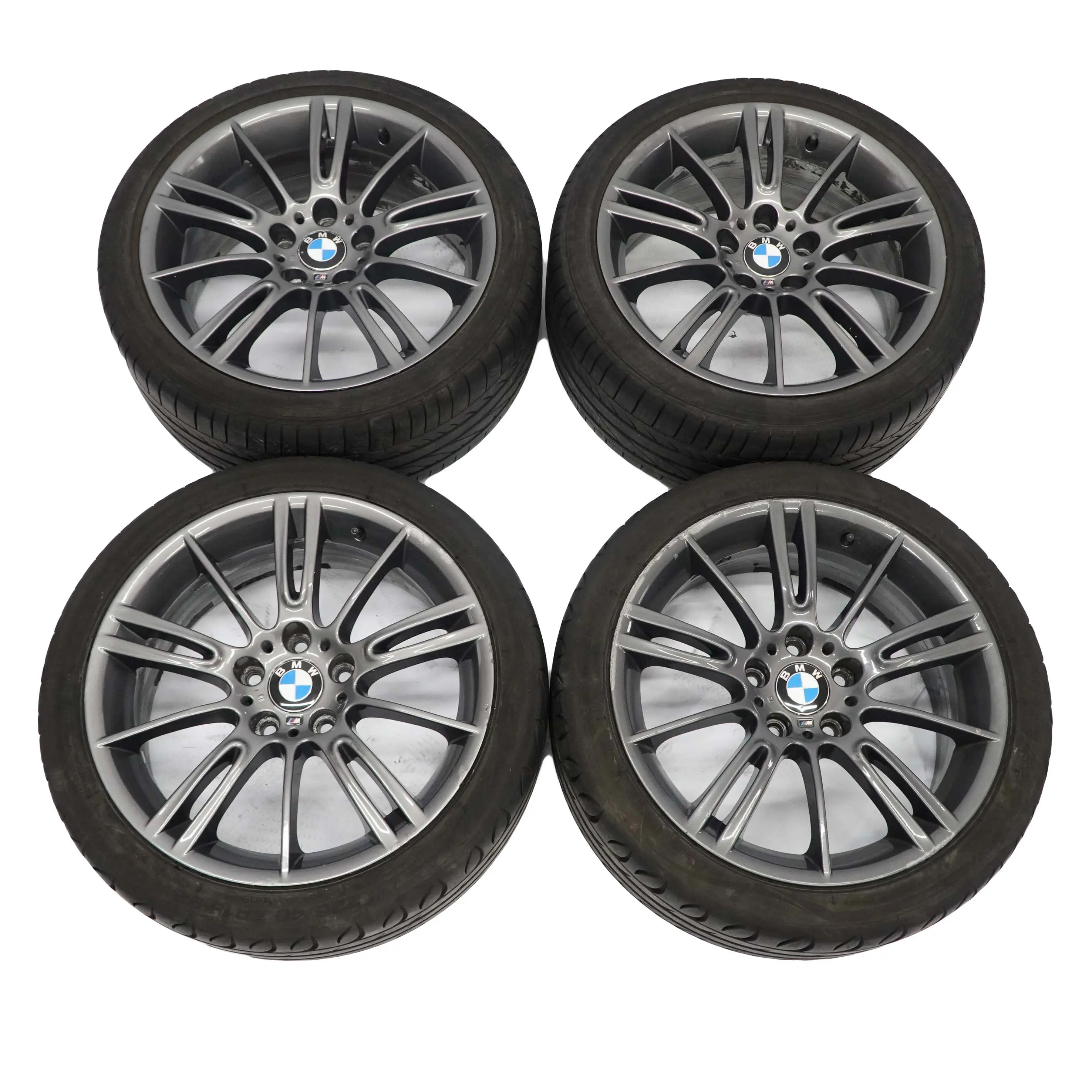 BMW E90 E92 Set Complet 4x Jante 18" Tyres M Spider Spoke 193 Ferricgrey