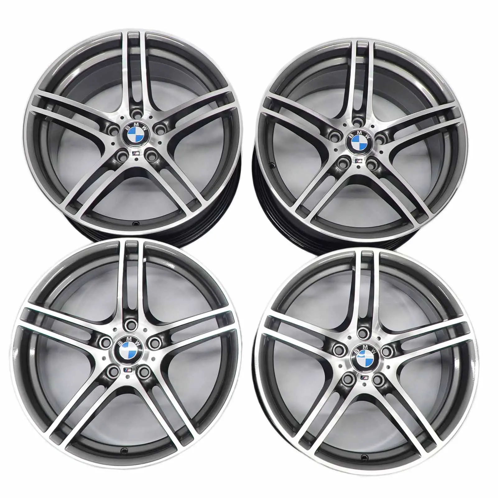 BMW E90 E91 Complete Set 4x Alloy Wheel Rim Ferricgrey 19" M Double Spoke 313