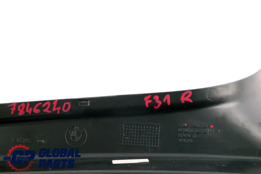 BMW 3 Series F31 Cover Column D-Pillar Trim Schwarz Black Right O/S 7846240