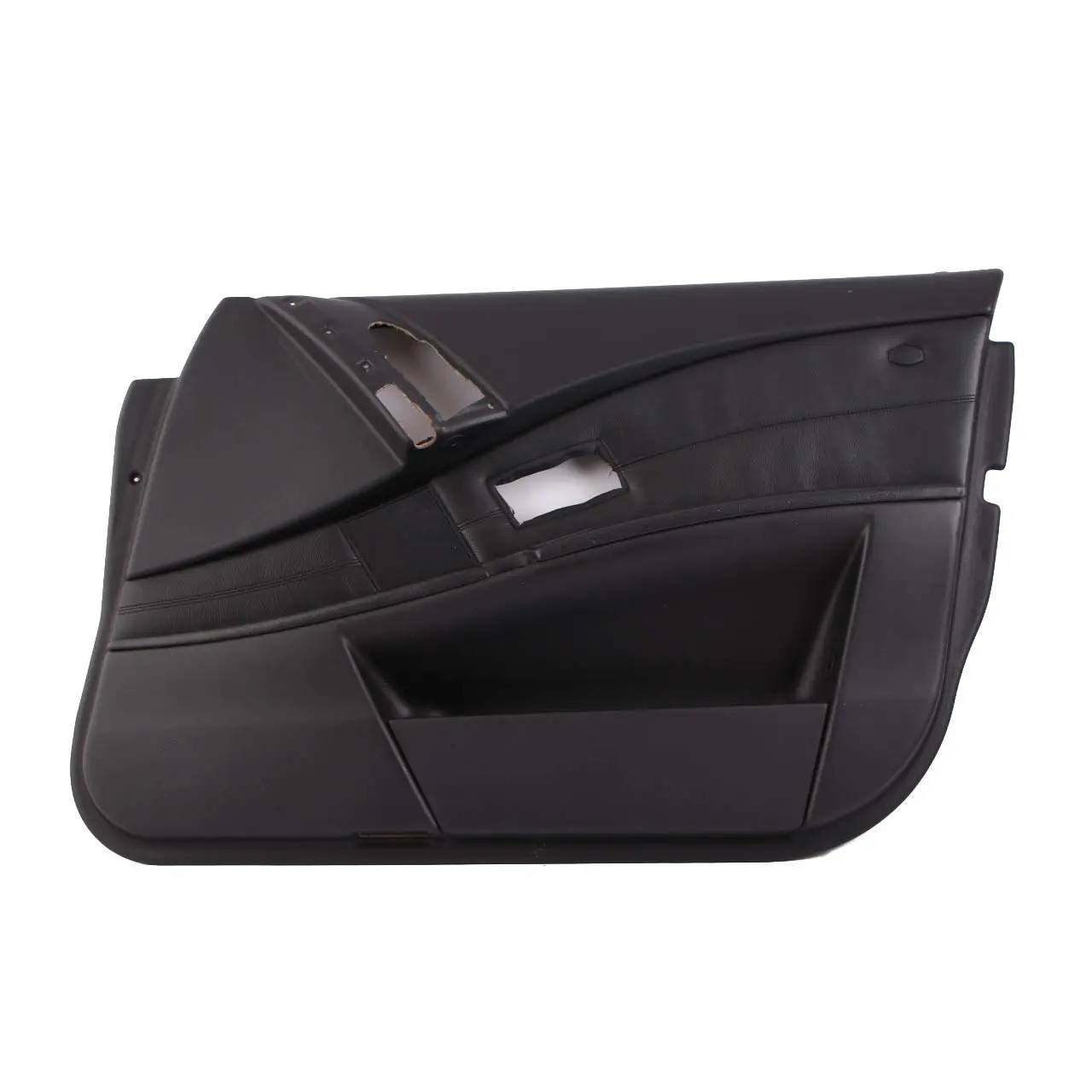 Door Card BMW E60 M5 Front Right O/S Lining Trim Panel Black Leather Merino