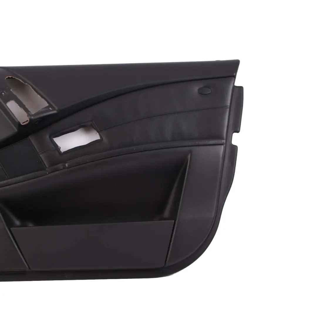 Door Card BMW E60 M5 Front Right O/S Lining Trim Panel Black Leather Merino