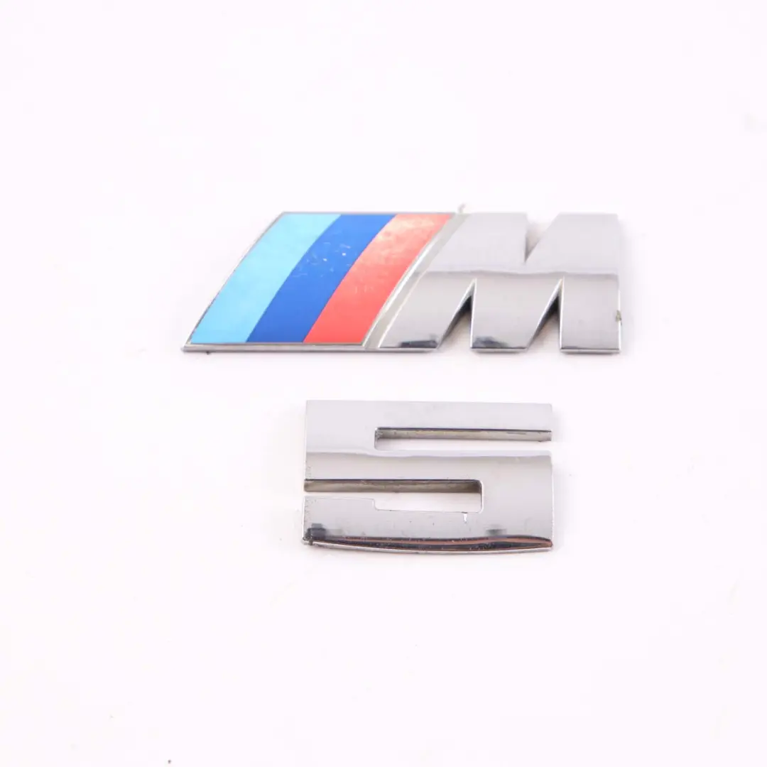 BMW E60 M5 Emblem Lettering Chrome Rear Adhered Boot Trunk Lid Badge Tri-Colour