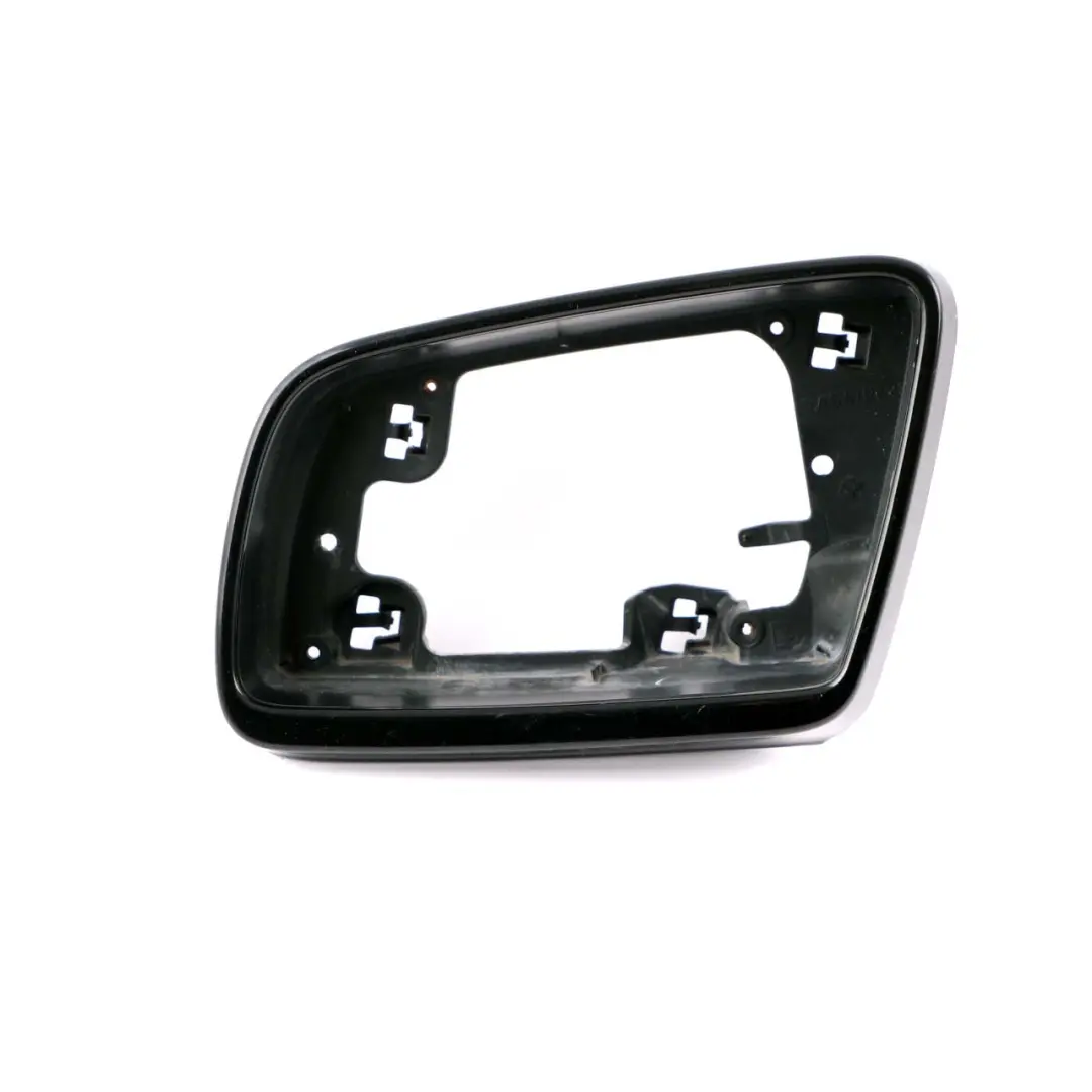 BMW E60 E61 Bandeja Izquierda Espejo Exterior Anillo Soporte Negro Alto Brillo