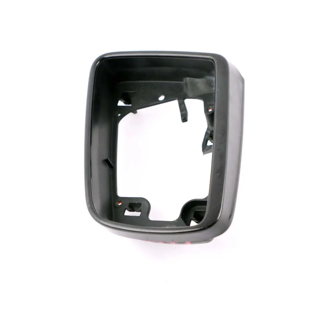 BMW E60 E61 Bandeja Izquierda Espejo Exterior Anillo Soporte Negro Alto Brillo