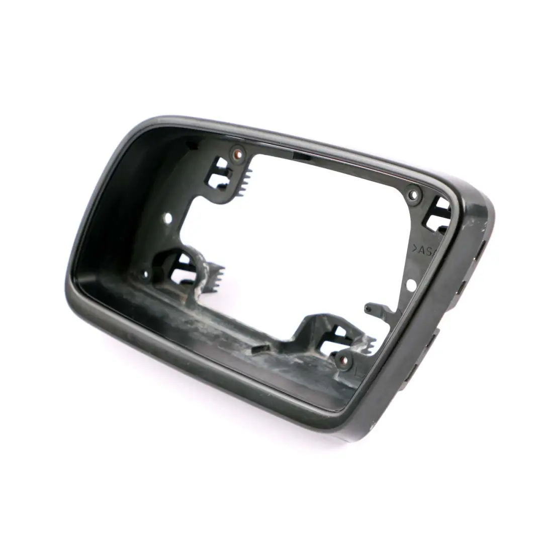 BMW E60 E61 Bandeja Izquierda Espejo Exterior Anillo Soporte Negro Alto Brillo