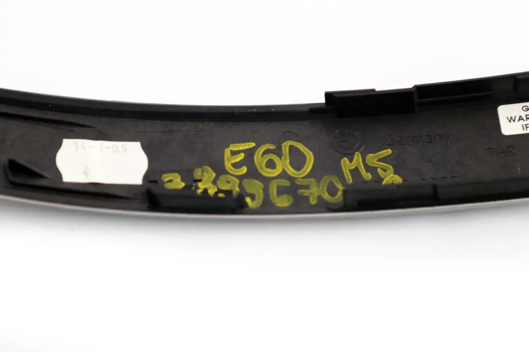 BMW 5 Series 1 E60 M5 Handle Cover Trim Strip Rear Right O/S Alu Shadow 385321