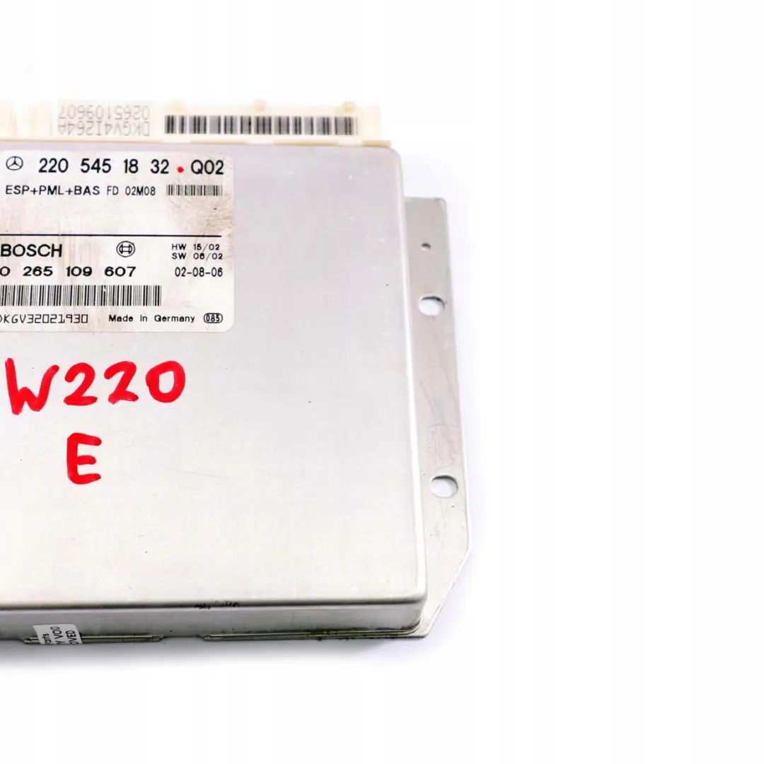 Mercedes-Benz CL S C215 W220 ESP PML BAS Control Unit Module ECU A2205451832