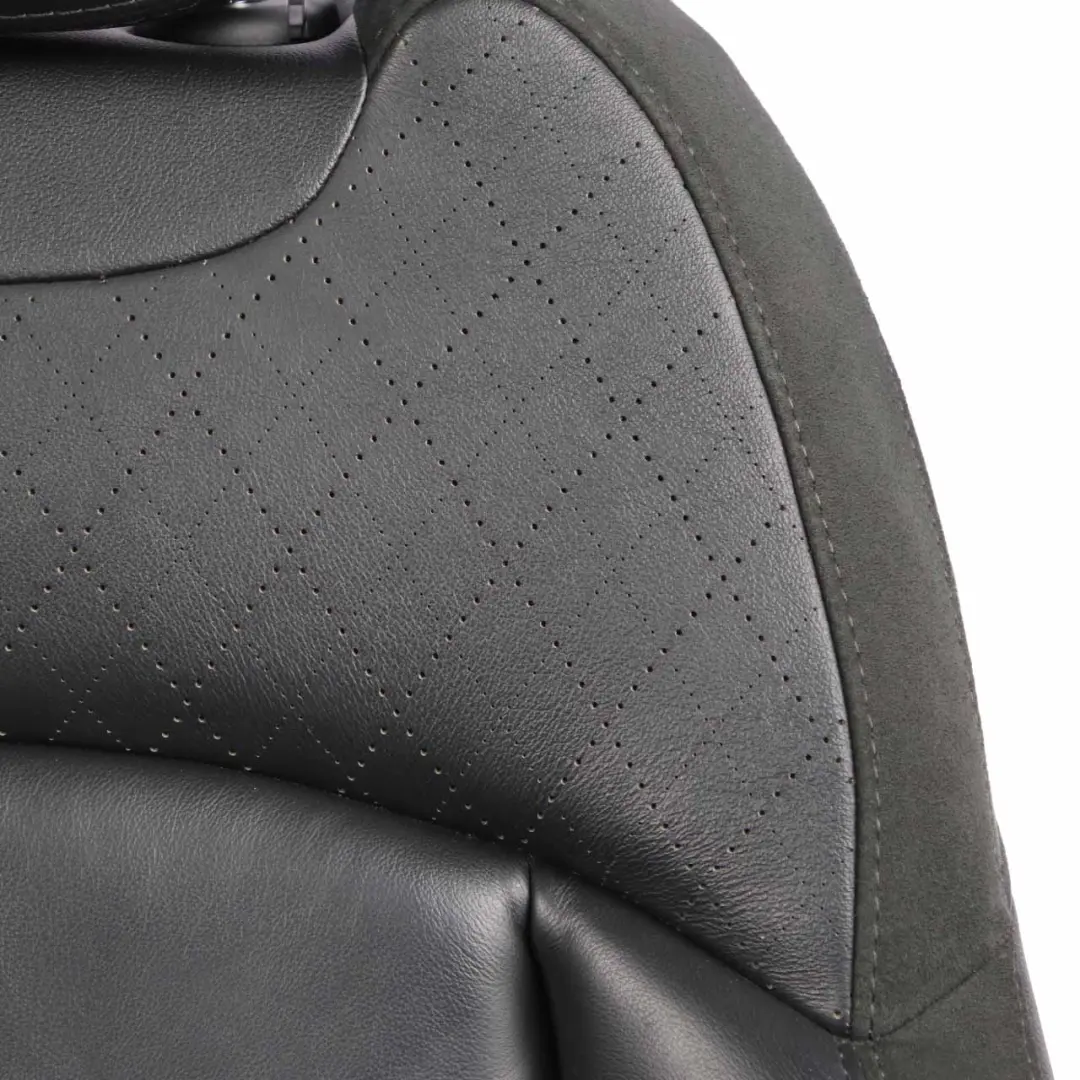 Heated Seats Mini F56 Sport Leather Cross Punch Carbon Black Set Front Rear Seat