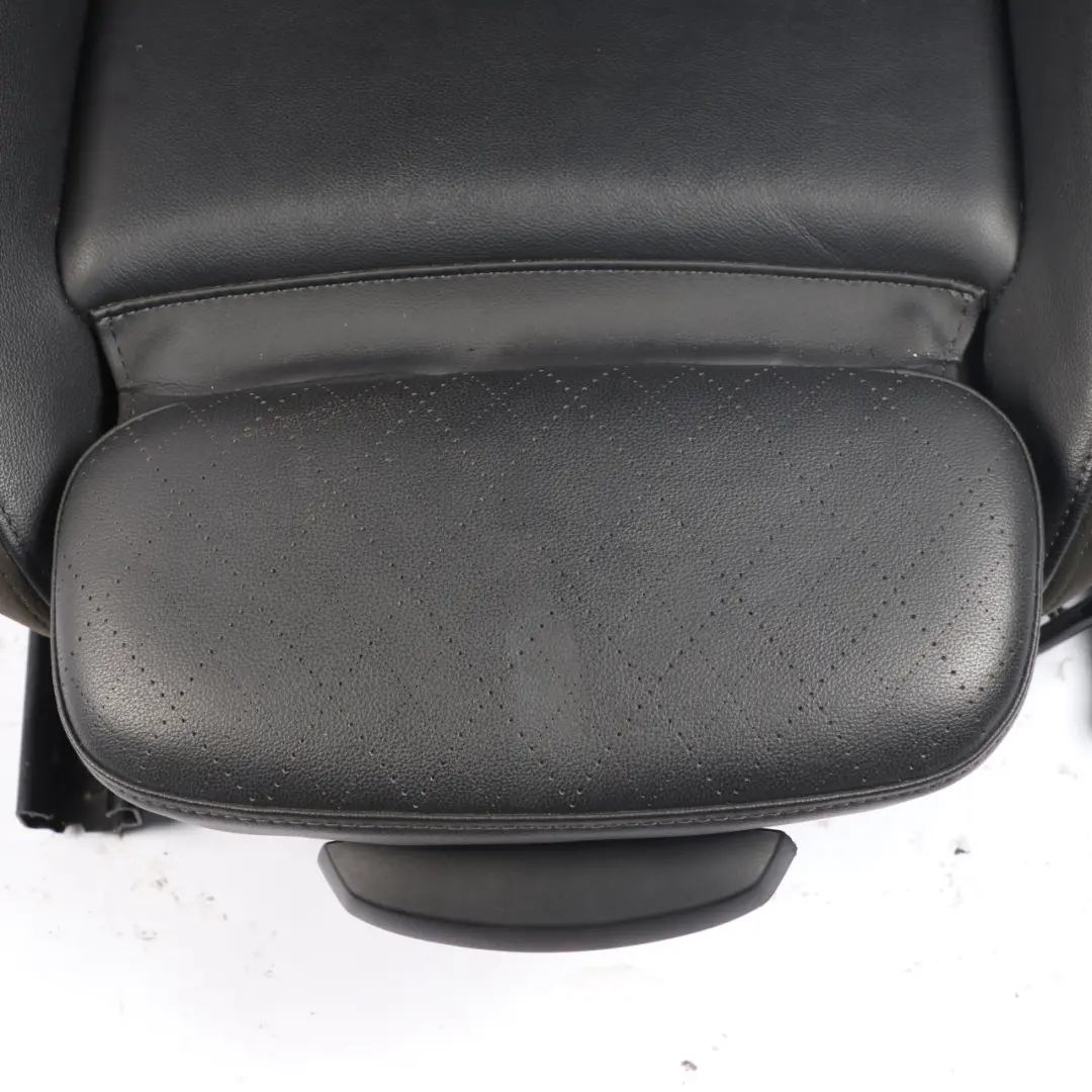 Mini F55 Front Seat Sport Left N/S Heated Leather Cross Punch Carbon Black