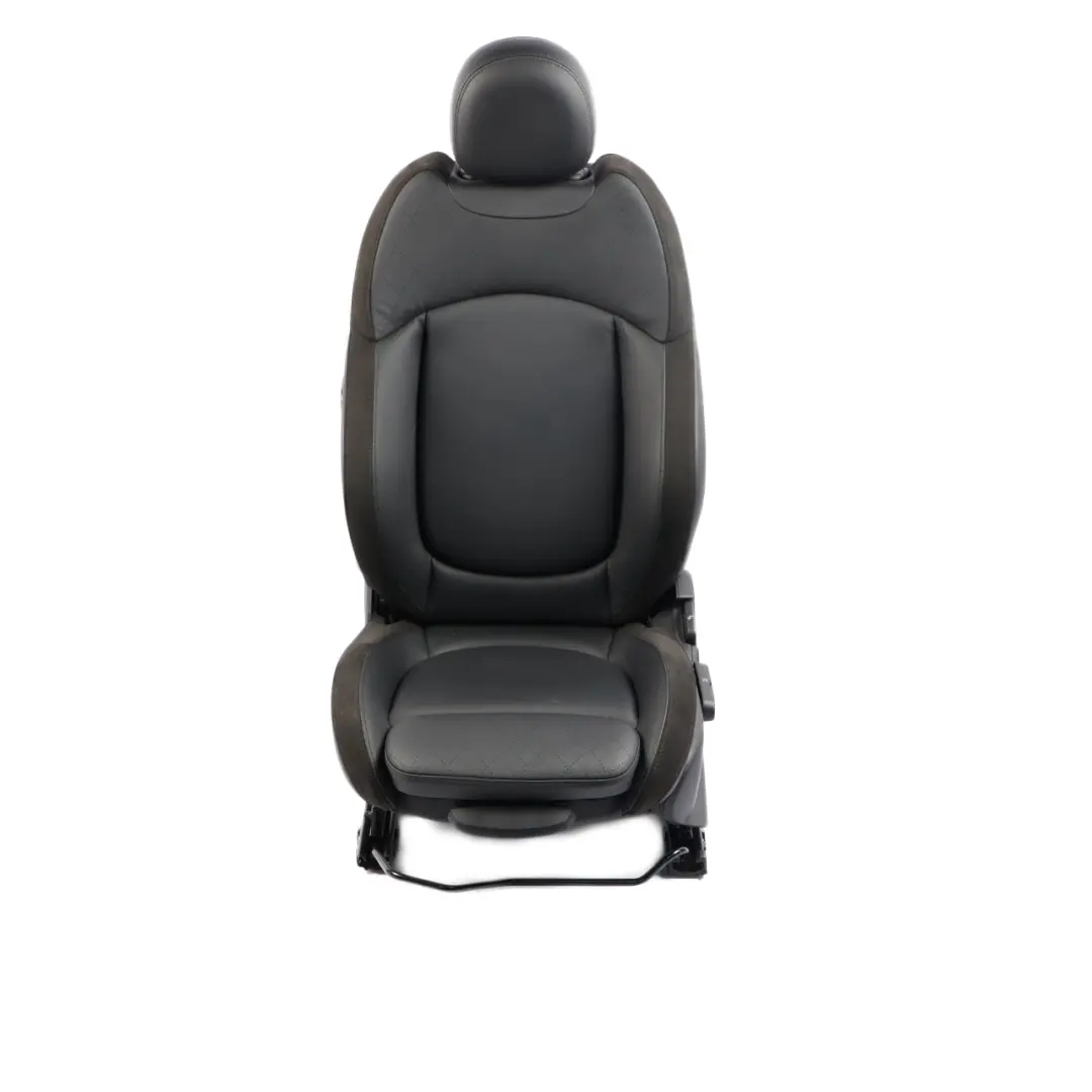 Mini F60 Front Seat Left N/S Sport Heated Leather Cross Punch Carbon Black