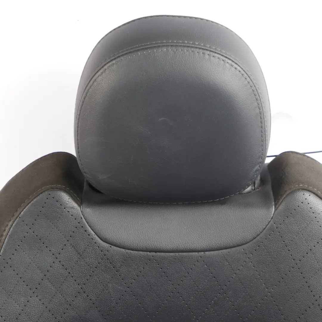 Mini F55 Front Seat Sport Right O/S Heated Leather Cross Punch Carbon Black