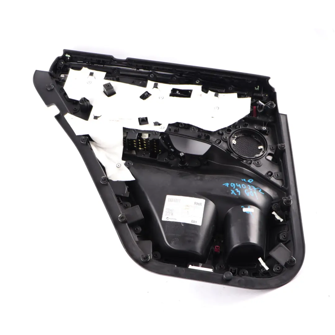 Door Card BMW X3 G01 Rear Right O/S Trim Lining Cover Leather Vernasca Black