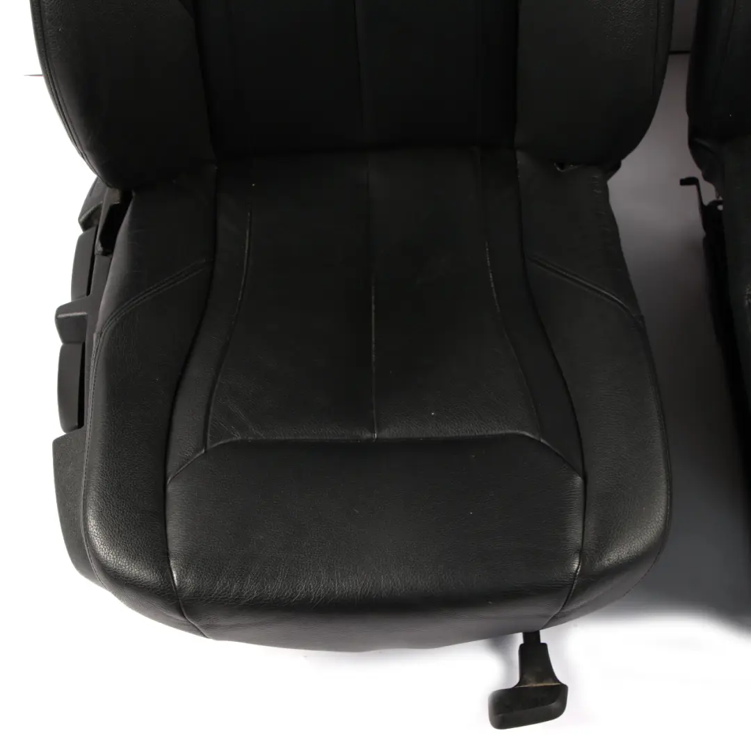 BMW F30 Leather Seats Black / Exclusive Seam Front Rear Seat Set with Door Cards