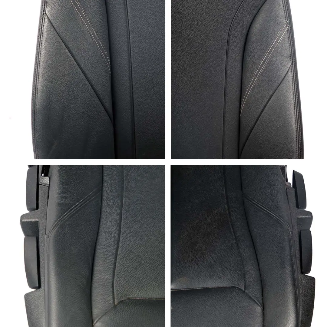 BMW F31 Leather Seats Heated Black / Exclusive Seam Seats Front Rear Seat Set