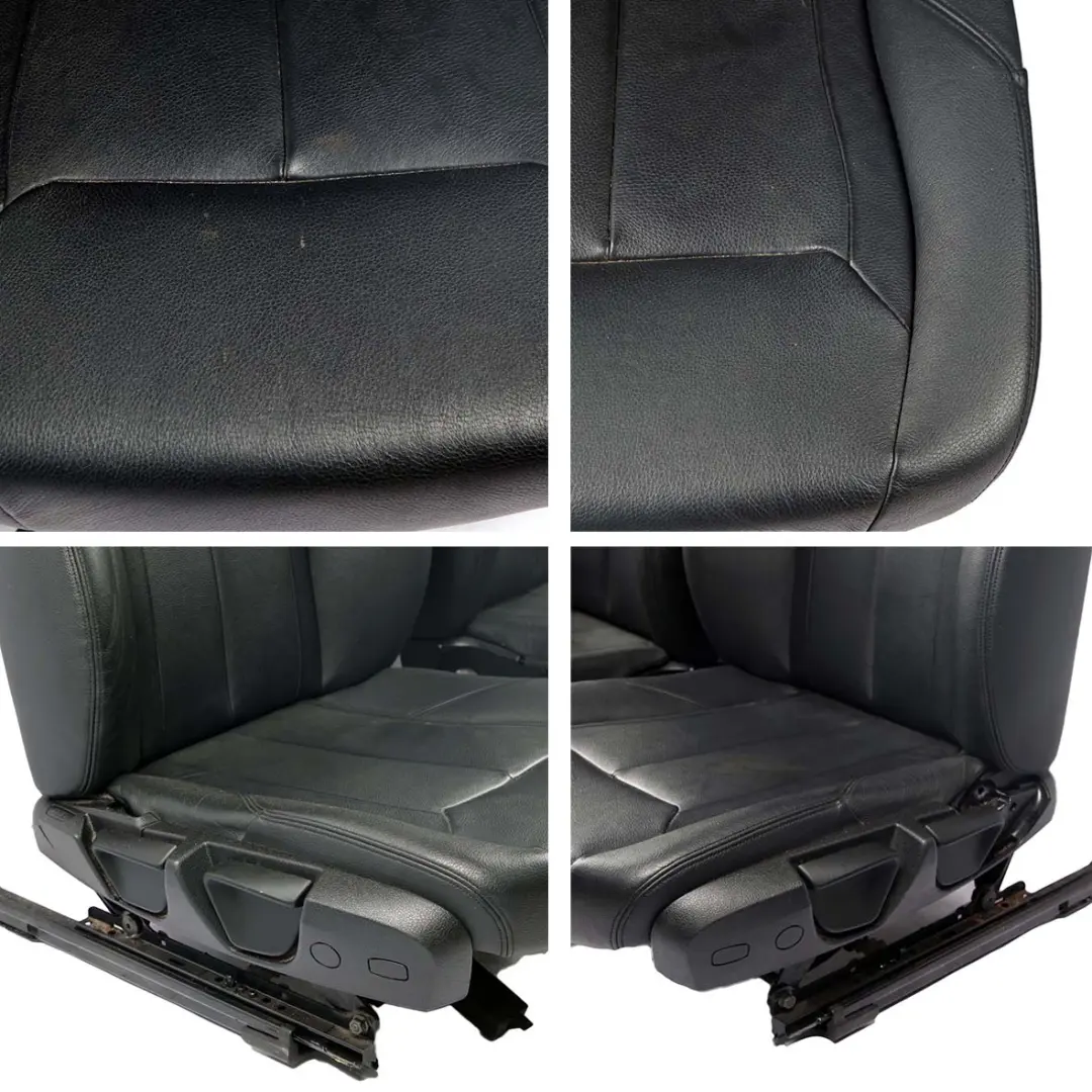 BMW F31 Leather Seats Heated Black / Exclusive Seam Seats Front Rear Seat Set