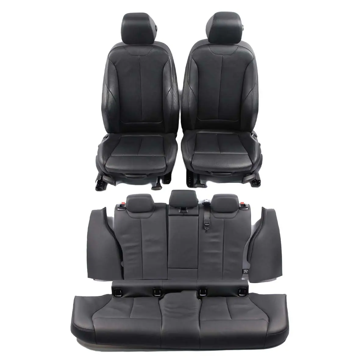 Seats BMW F31 Heated M Sport Black Leather Interior Front Rear Seat Set