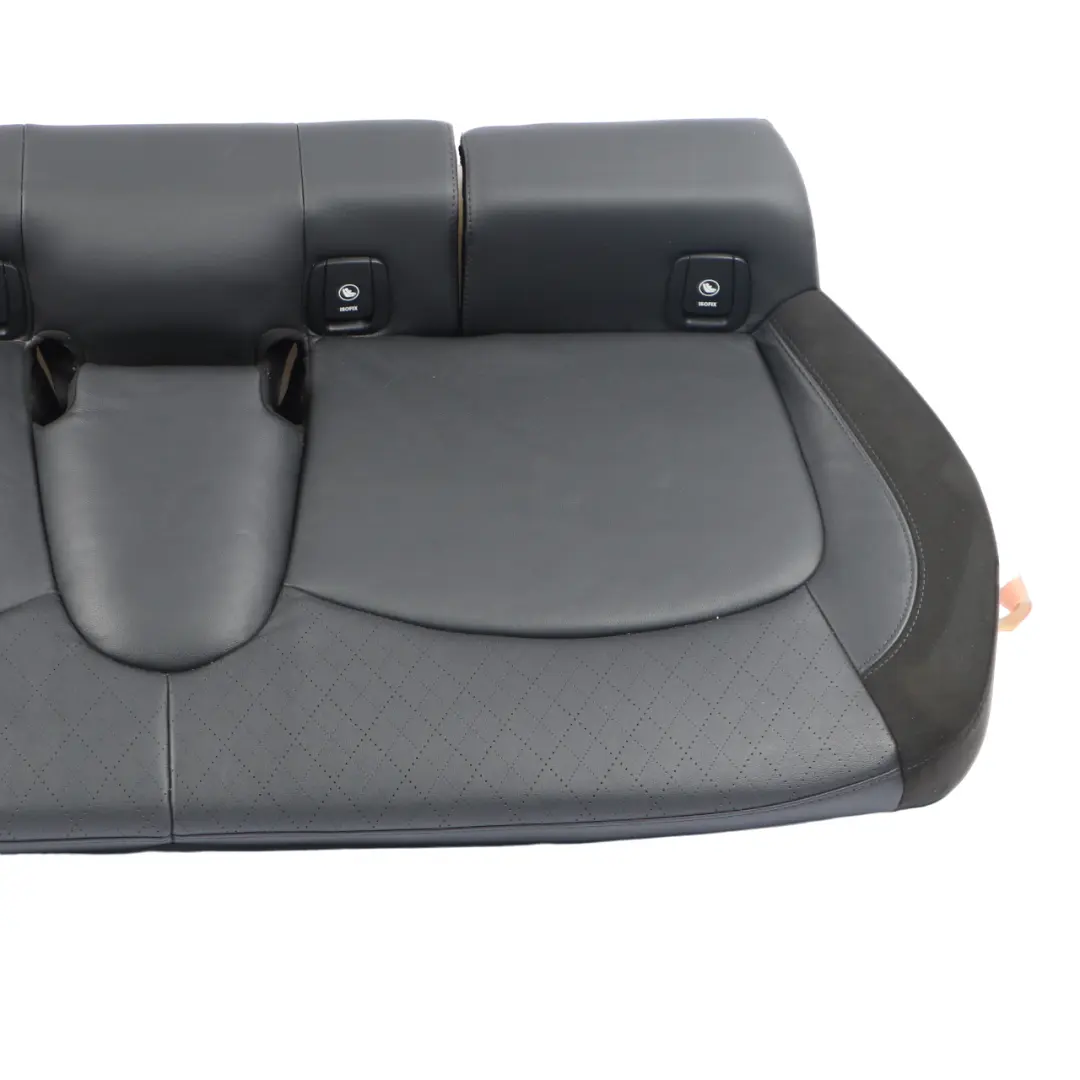 Mini F55 Rear Seat Bench Couch Cover Leather Carbon Black Cross Punch