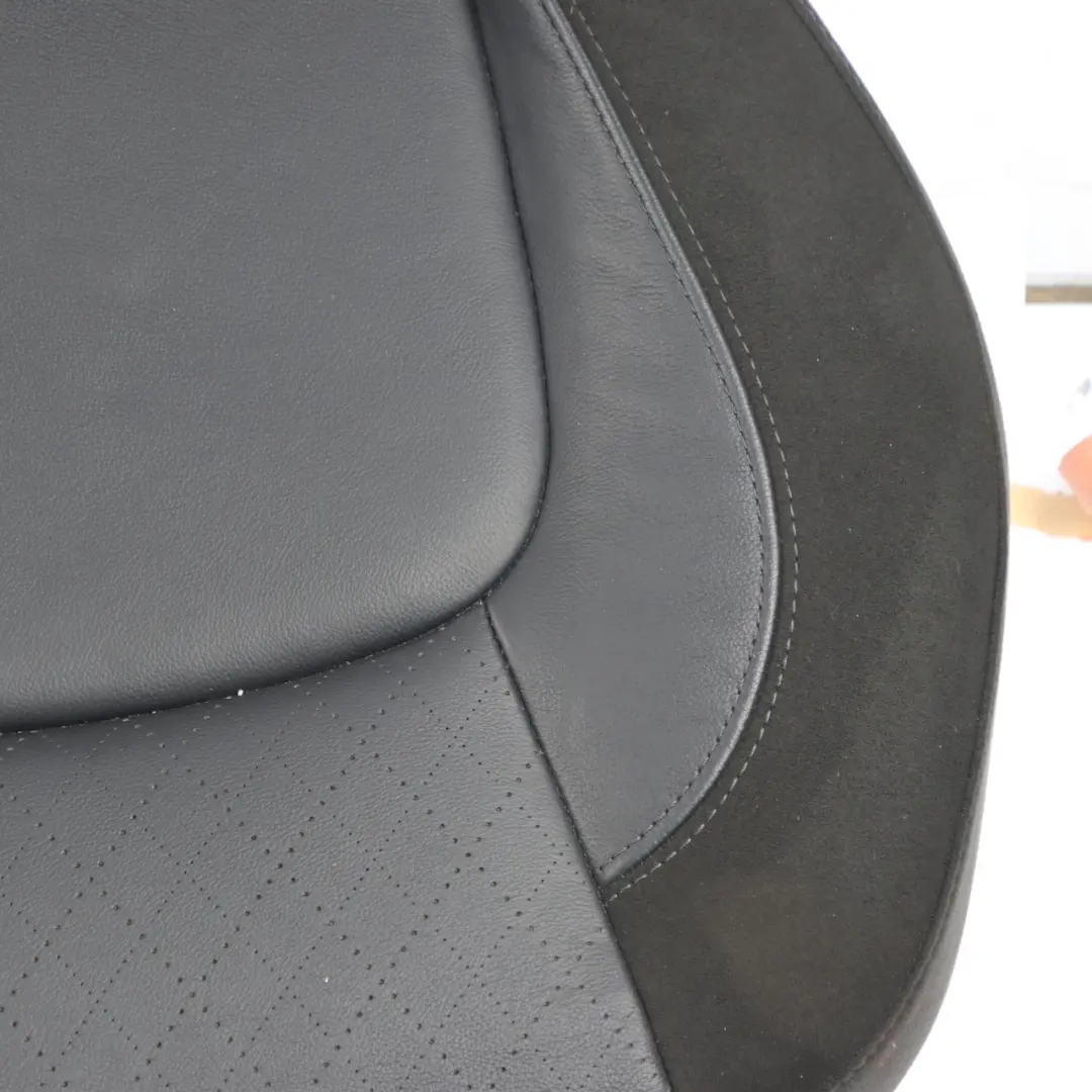 Mini F55 Rear Seat Bench Couch Cover Leather Carbon Black Cross Punch