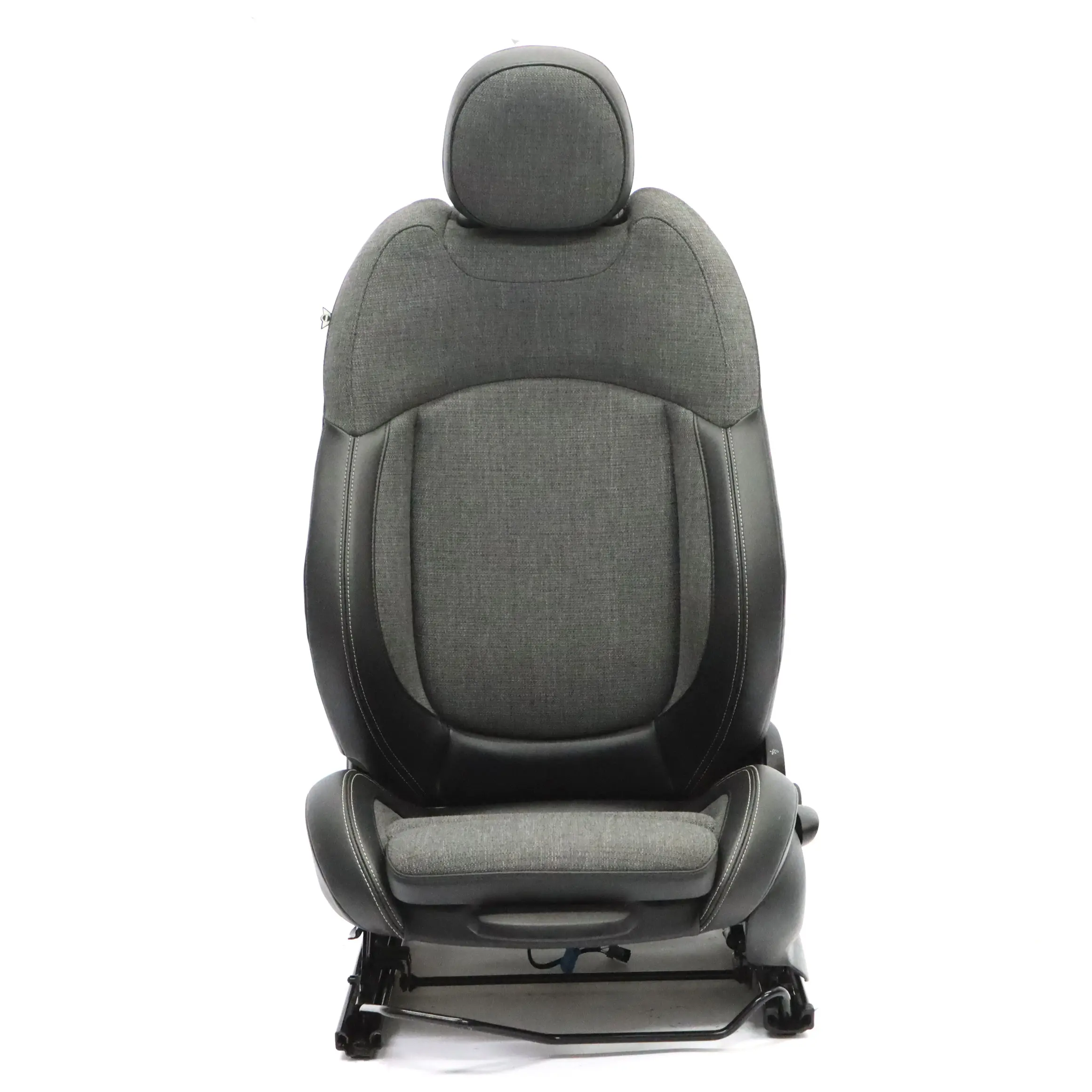 Mini F56 Asiento Delantero Tela Deportiva / Cuero Izquierdo Negro Perla Carbono