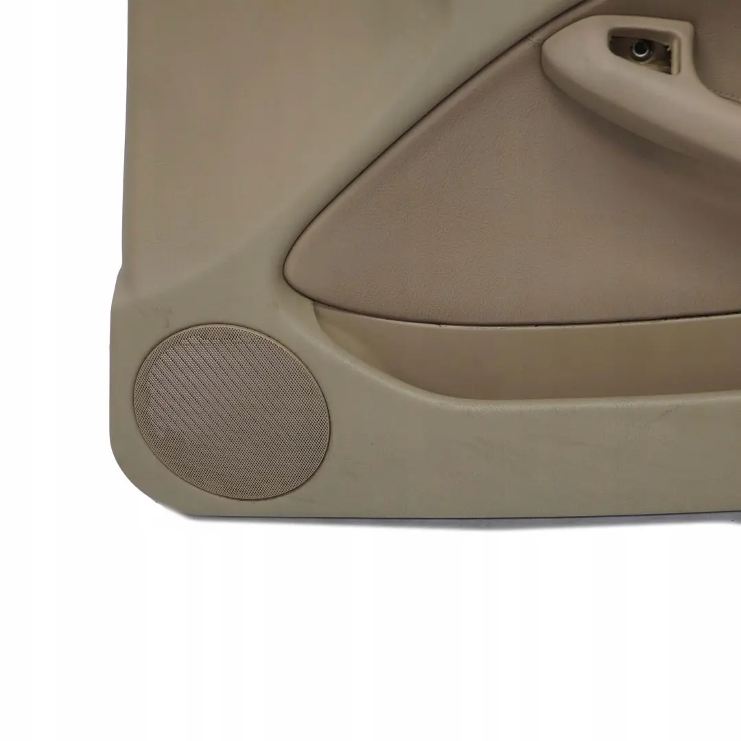 BMW E46 Berlina Touring Embellecedor Panel Puerta Delantera Derecha Cuero Beige