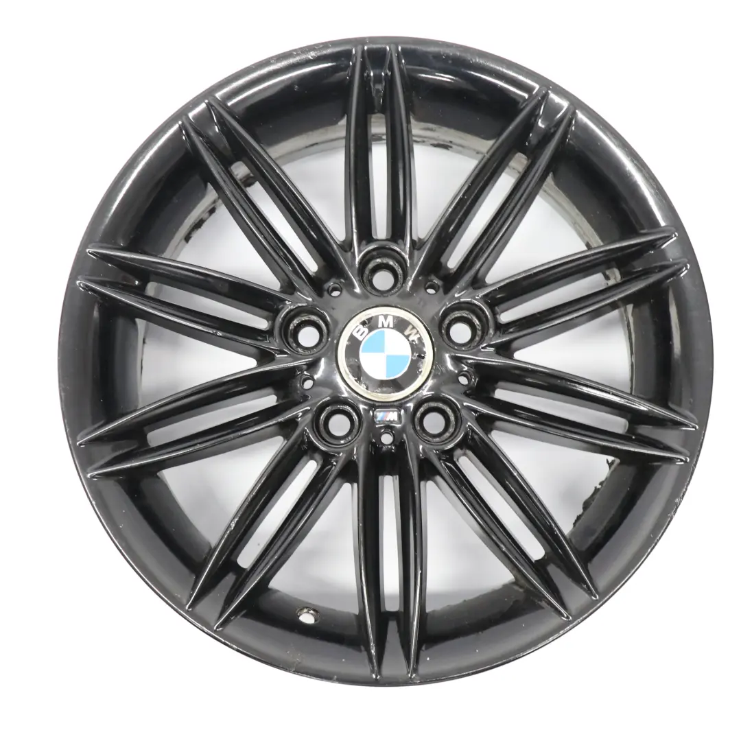 BMW E81 E82 E87 E88 Llanta de Aleación Negra 17" 7J ET:47 M Doble Radio 207