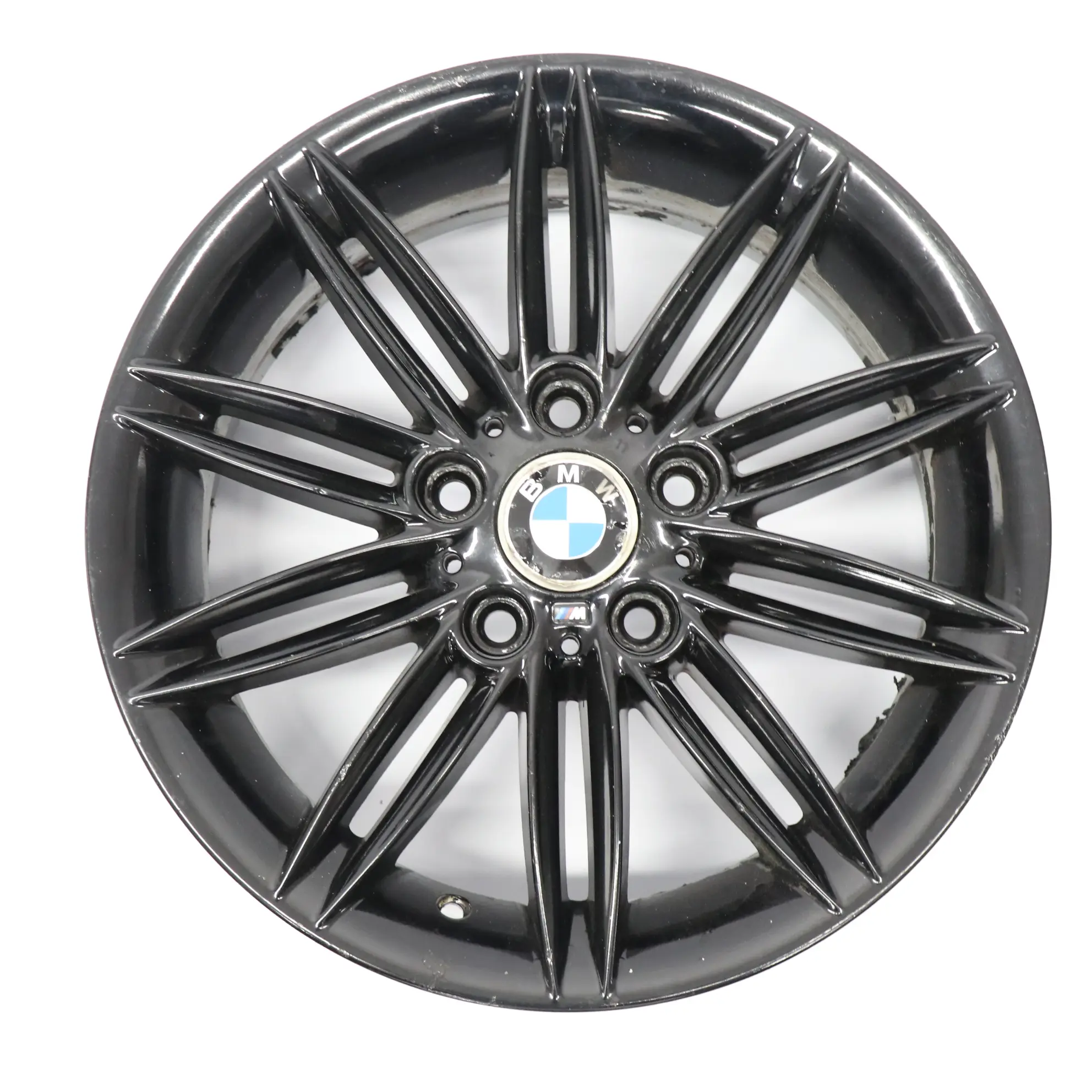 BMW E81 E82 E87 E88 Jante Alliage Noir 17" 7J ET:47 M Double Spoke 207