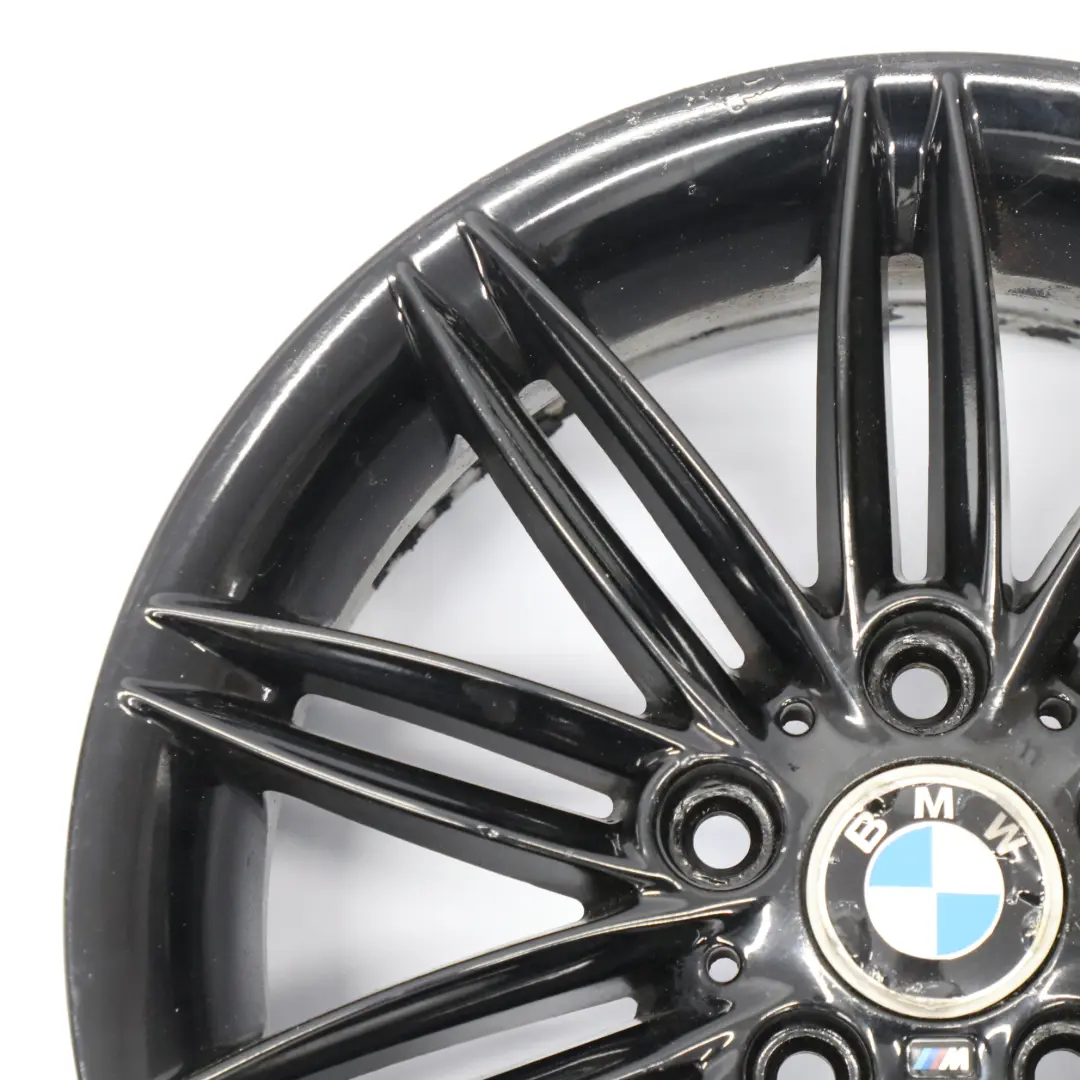 BMW E81 E82 E87 E88 Llanta de Aleación Negra 17" 7J ET:47 M Doble Radio 207