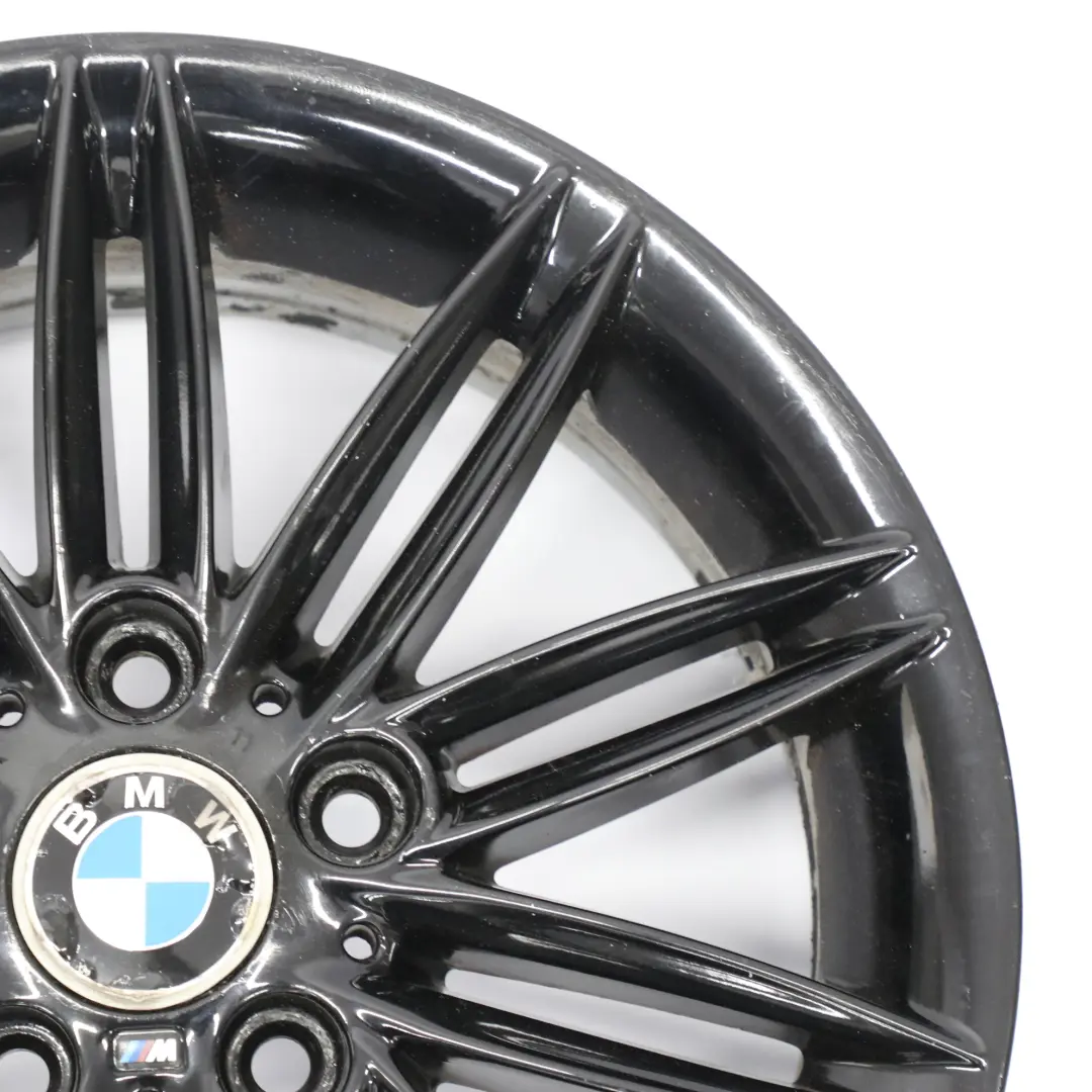 BMW E81 E82 E87 E88 Llanta de Aleación Negra 17" 7J ET:47 M Doble Radio 207