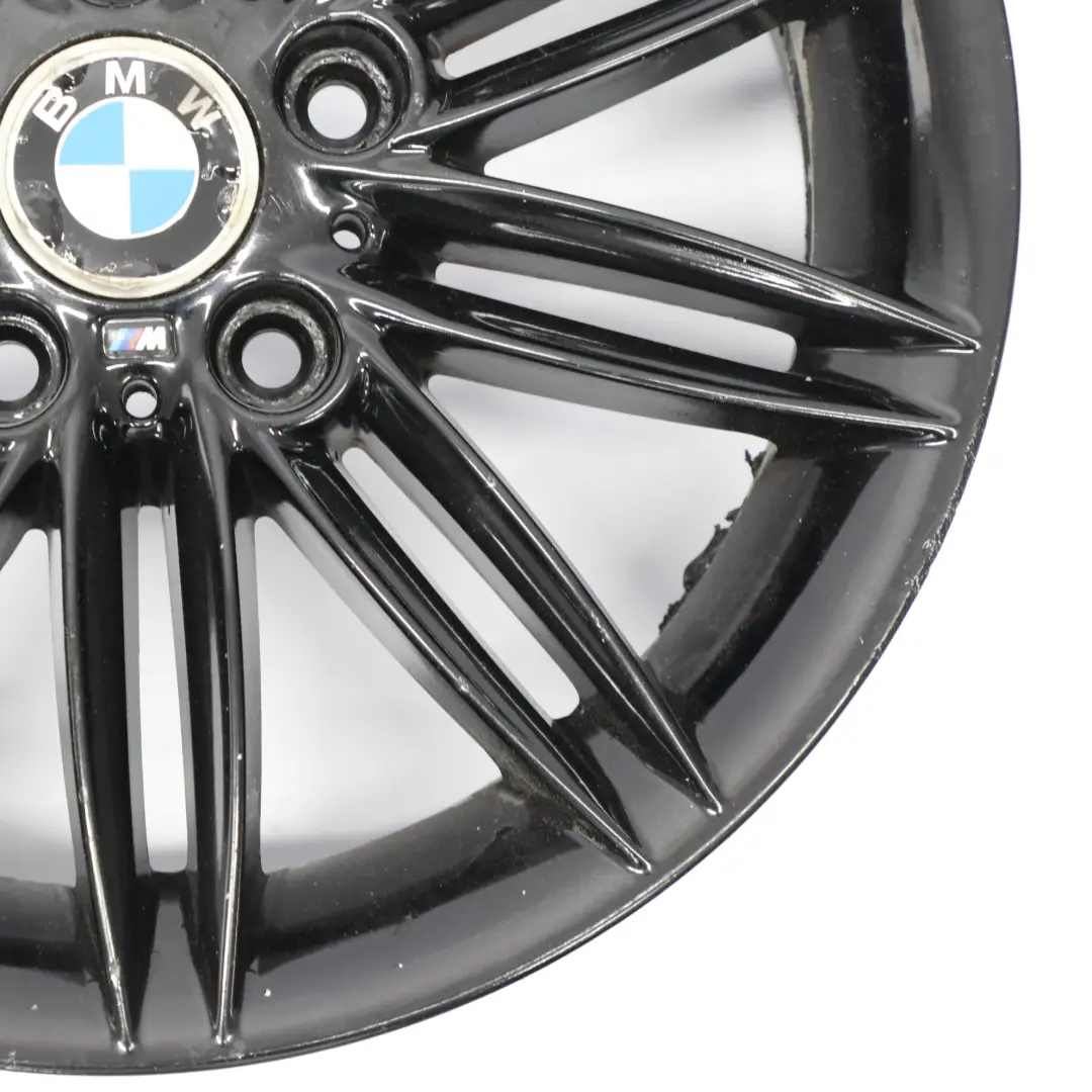 BMW E81 E82 E87 E88 Llanta de Aleación Negra 17" 7J ET:47 M Doble Radio 207