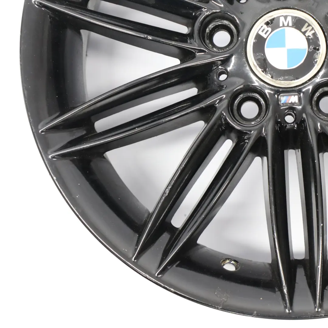 BMW E81 E82 E87 E88 Llanta de Aleación Negra 17" 7J ET:47 M Doble Radio 207