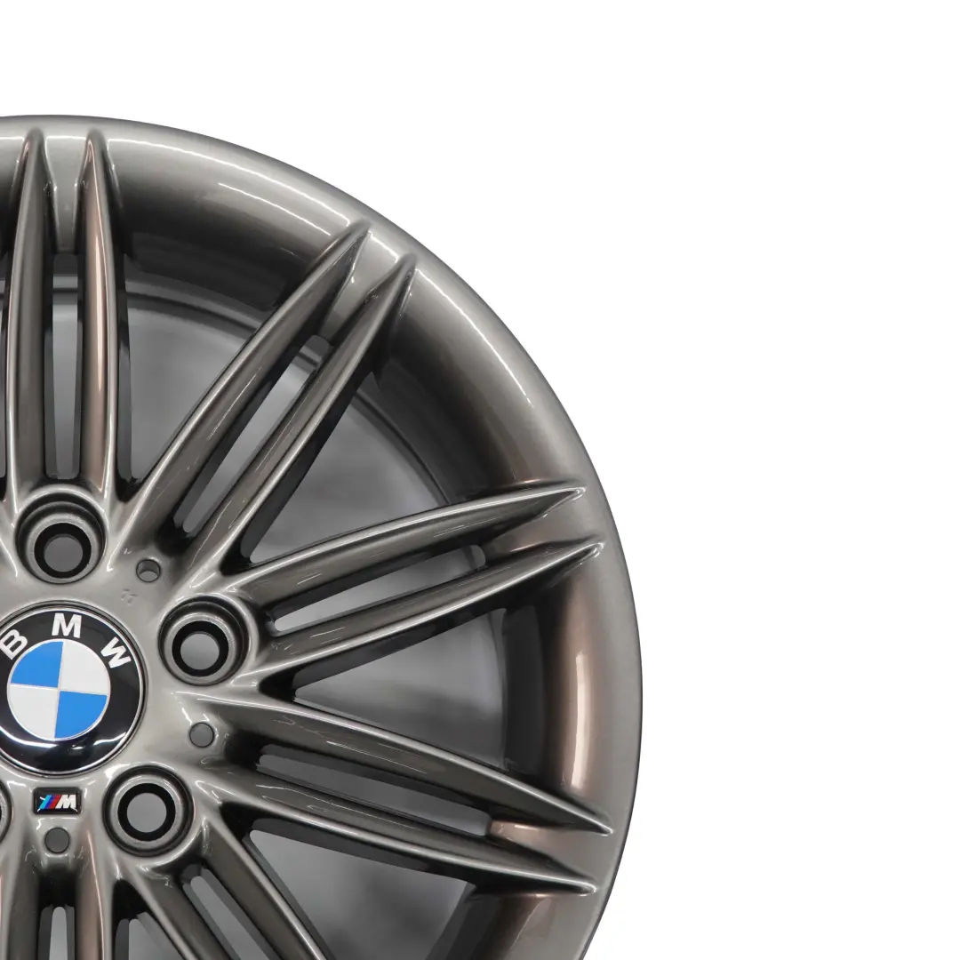 BMW E81 E87 Gris llanta trasera aleacion de 17 "M de doble radio 207 7,5J ET:47