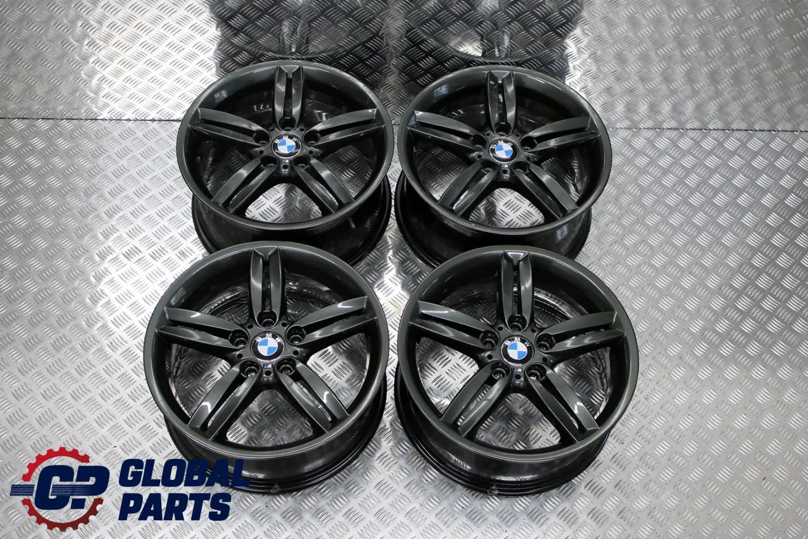 BMW 1 Series E81 E87 Grey Complete Set 4x Wheel Alloy Rim 18" M double Spoke 208