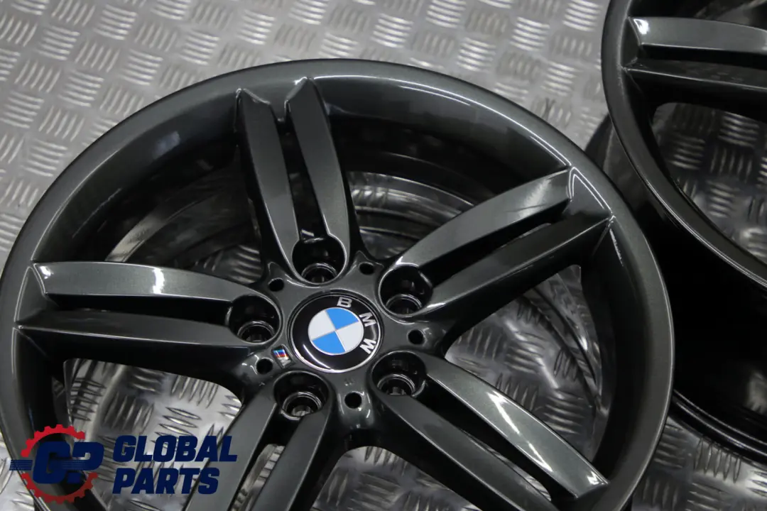 BMW 1 Series E81 E87 Grey Complete Set 4x Wheel Alloy Rim 18" M double Spoke 208