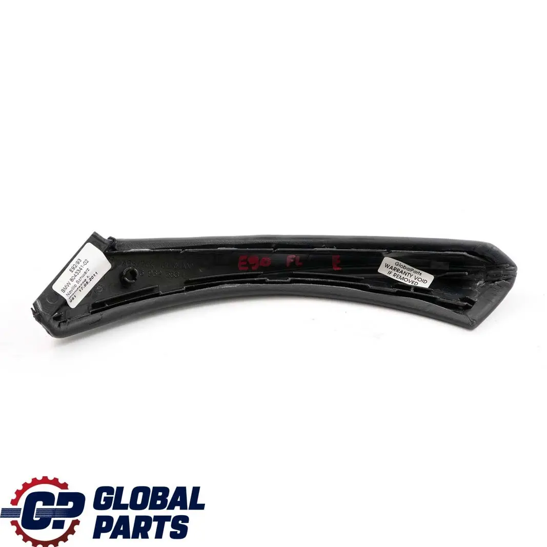 BMW E92 E93 Tapa de Puerta Interior Manija Cuero Trasero Izquierdo Negro 6962583