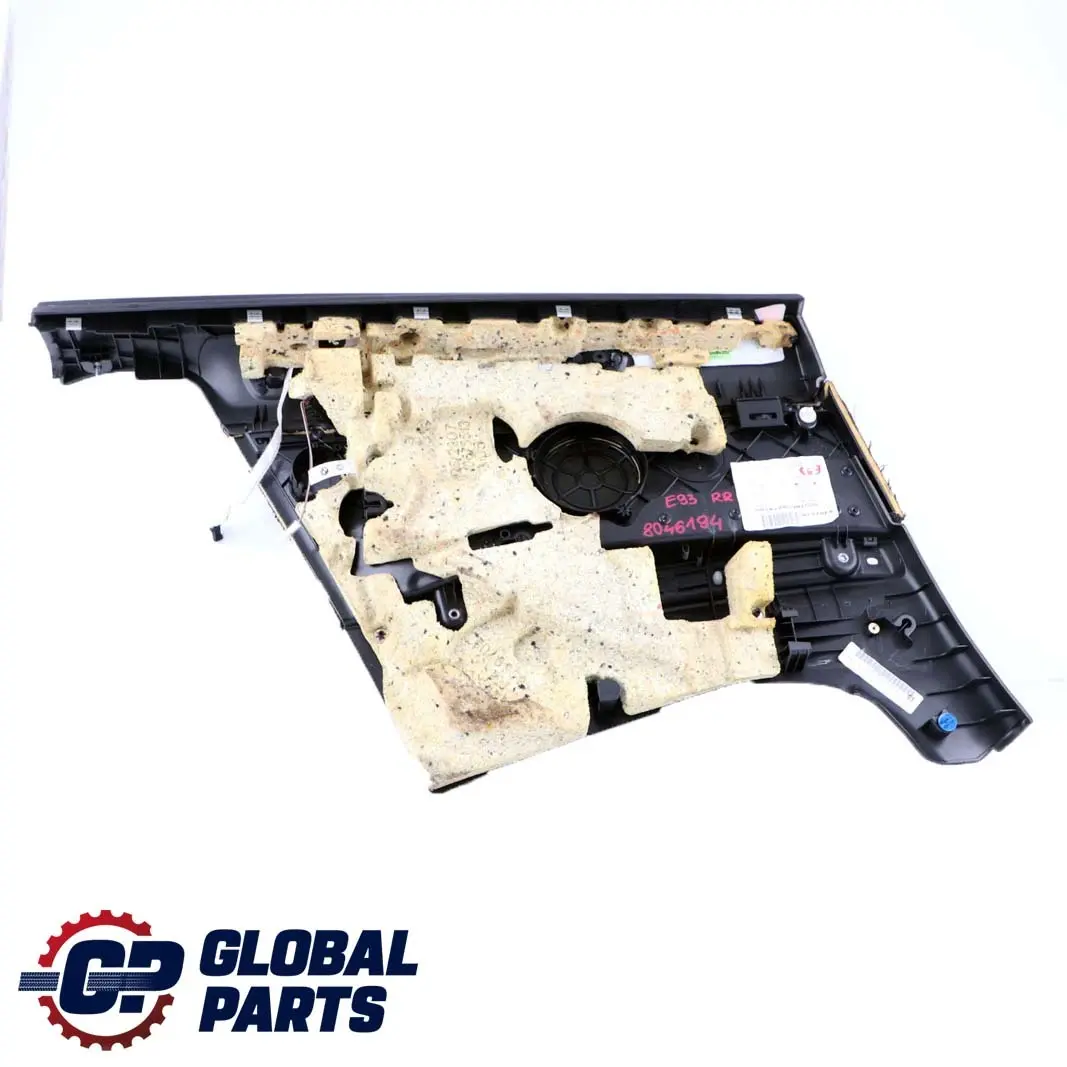 BMW E93 Cabrio Rear Right O/S Lateral Trim Panel Lining Cloth / Alcantara