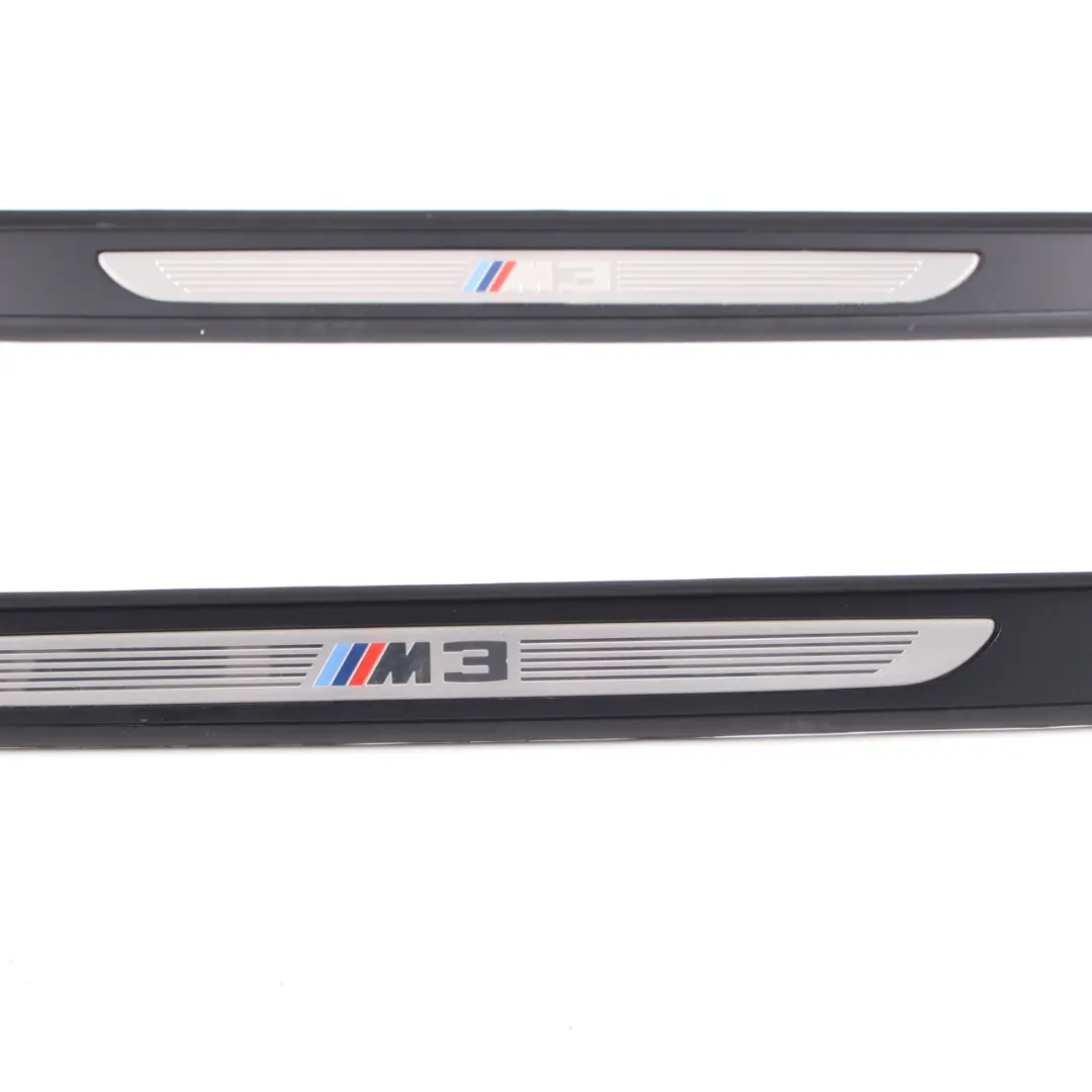 BMW E92 E93 LCI M3 Front Left Right Door Entrance Sill Strip Cover Set