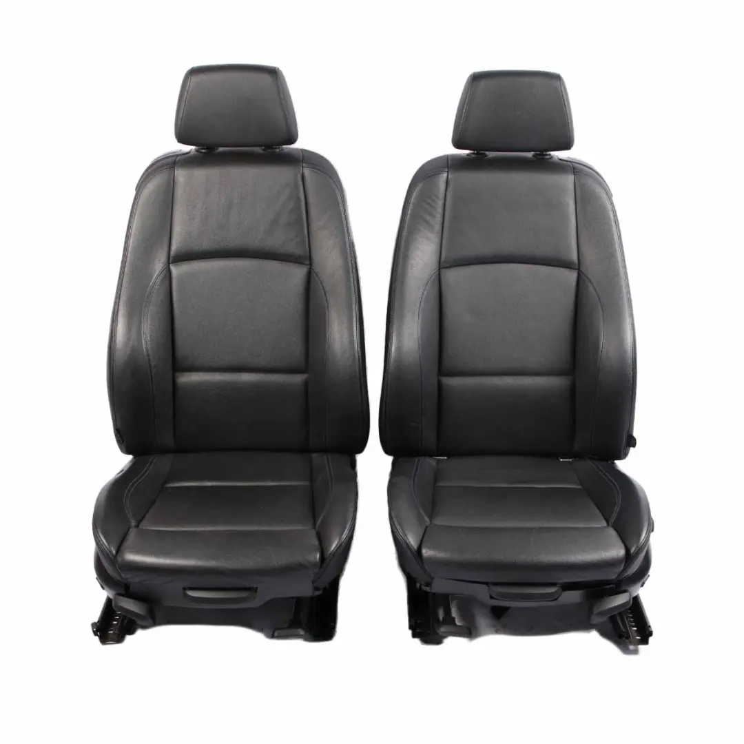 Leather Seats BMW E88 M Sport Black Boston Blue Thread Seat Door Cards