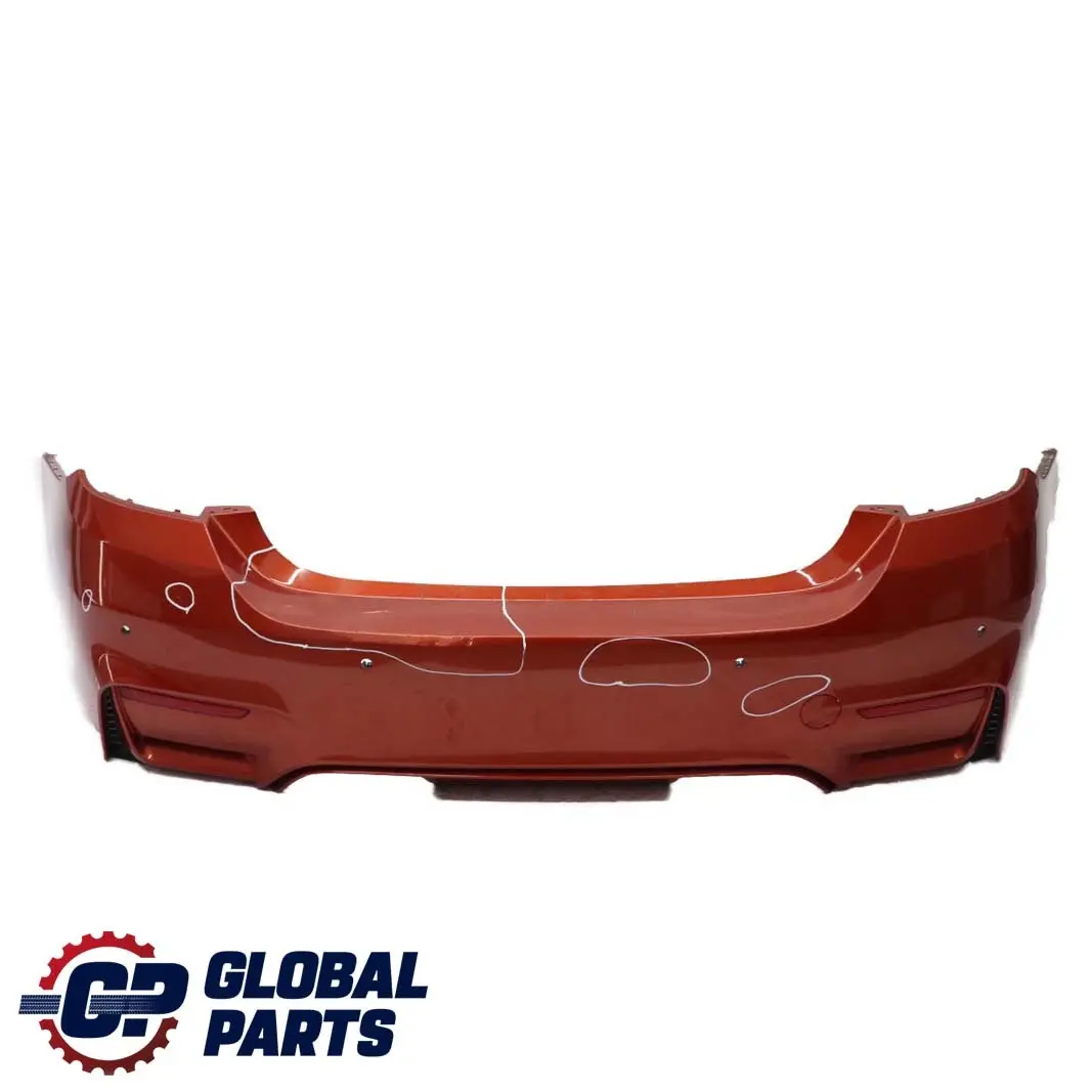 BMW 4 Series F82 F83 M4 Complete Rear Bumper PDC Sakhir Orange - C1H