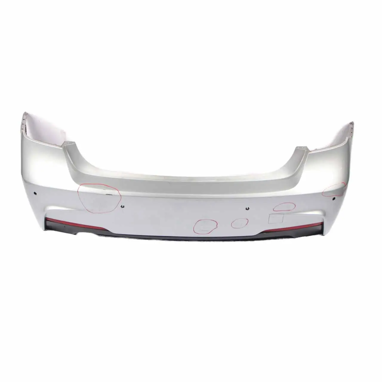 BMW F30 Rear Bumper M Sport Trim Panel PDC Glacier Silver Metallic - A83