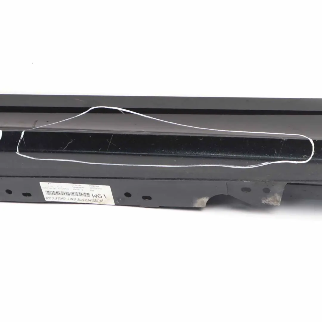 BMW F20 Side Skirt Cover M Sport Sill Strip Right O/S Black Sapphire - 475