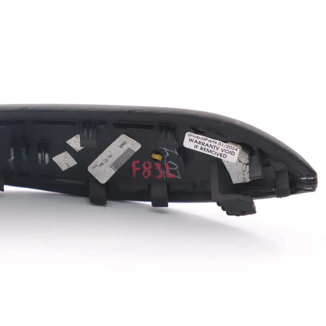 Tirador Puerta BMW F80 M3 F82 M4 Tapa Interior Cuero Izquierdo Negro Silverstone