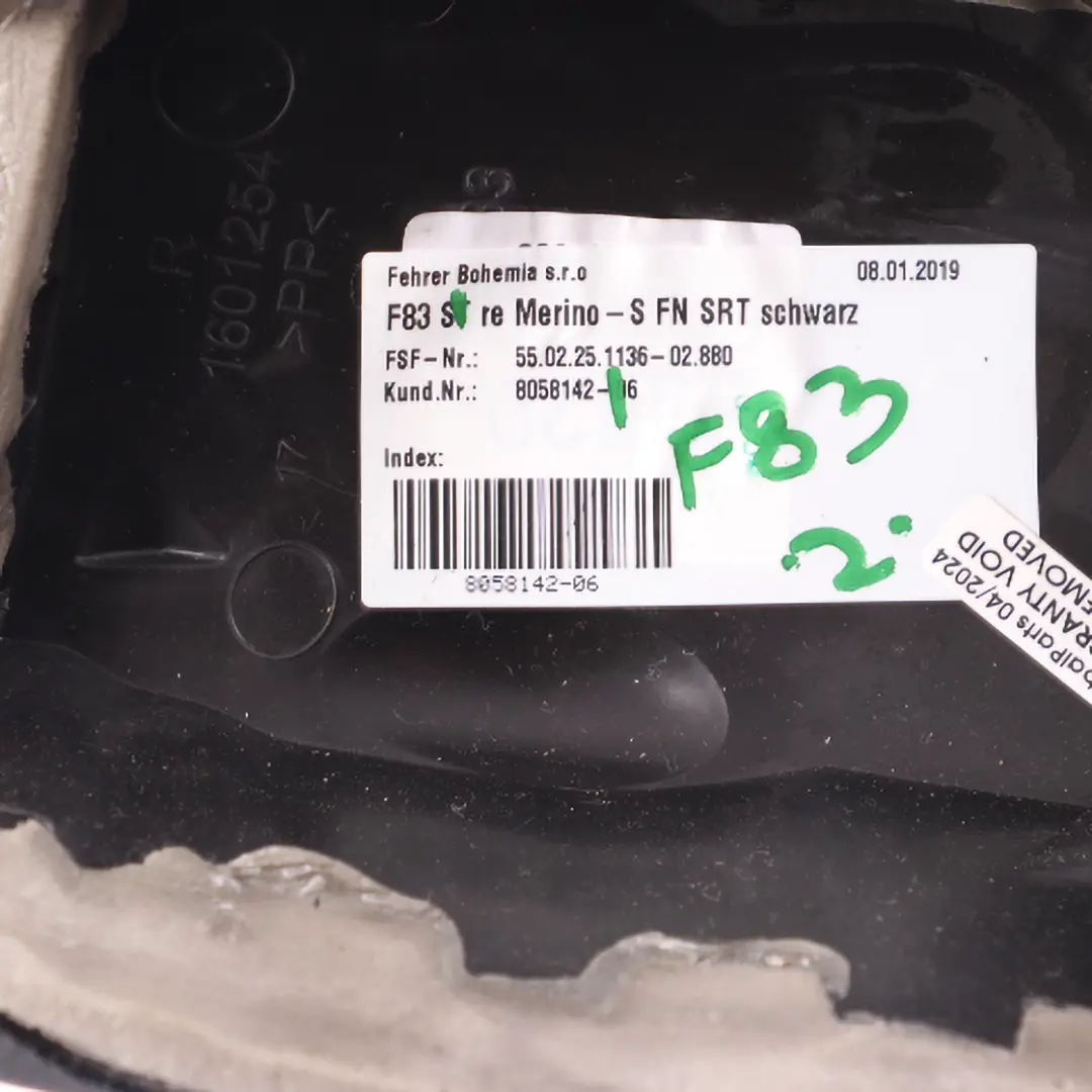 BMW F33 M4 F83 Listwa Osłona Wykończenie Siedzeń Tylnych Tył Prawo 8058142