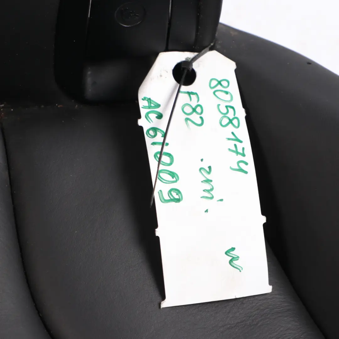 BMW F82 M4 Asiento trasero Sofá Sofá de cuero Merino Negro